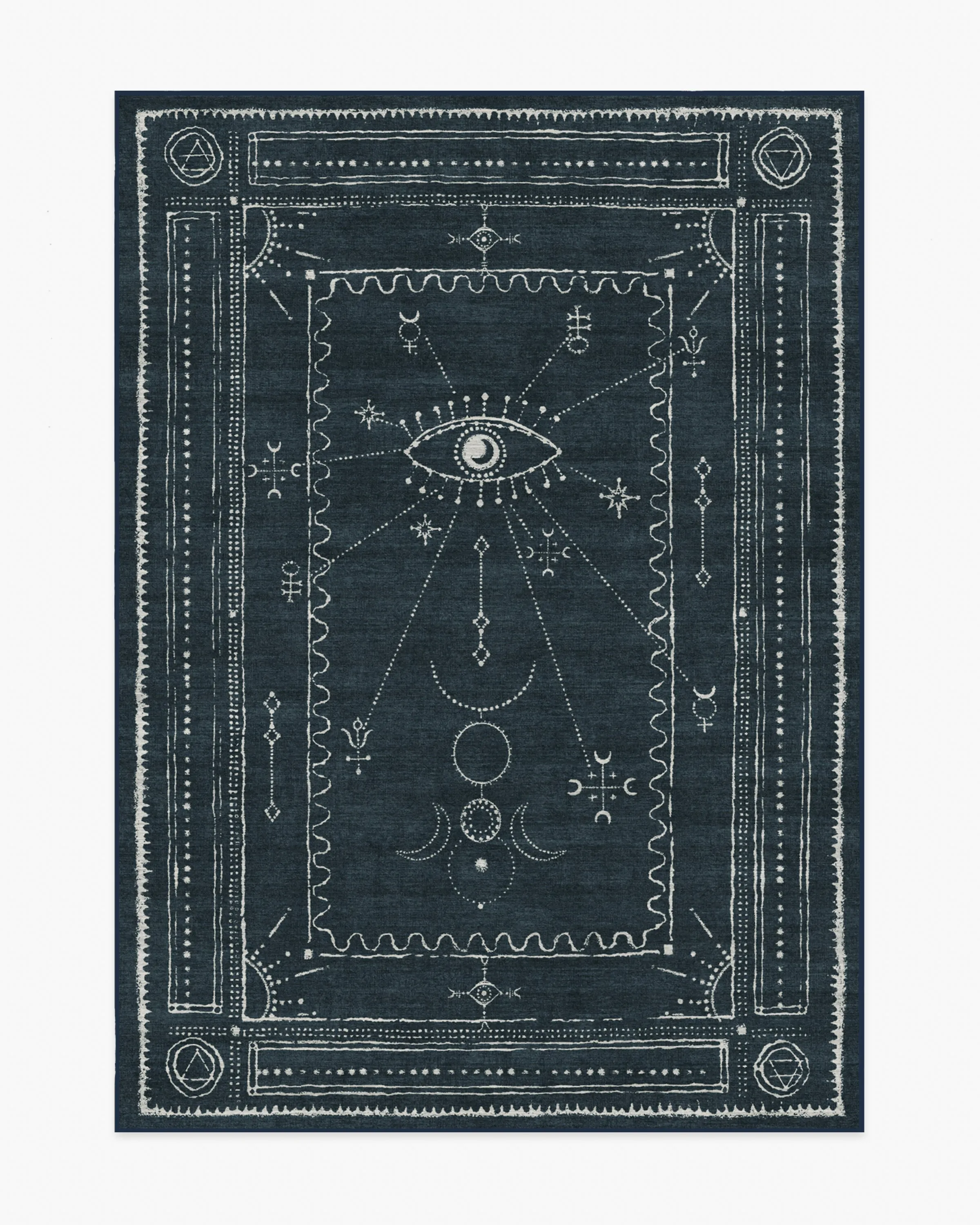 Area Rug Machine Washable - Midnight Blue