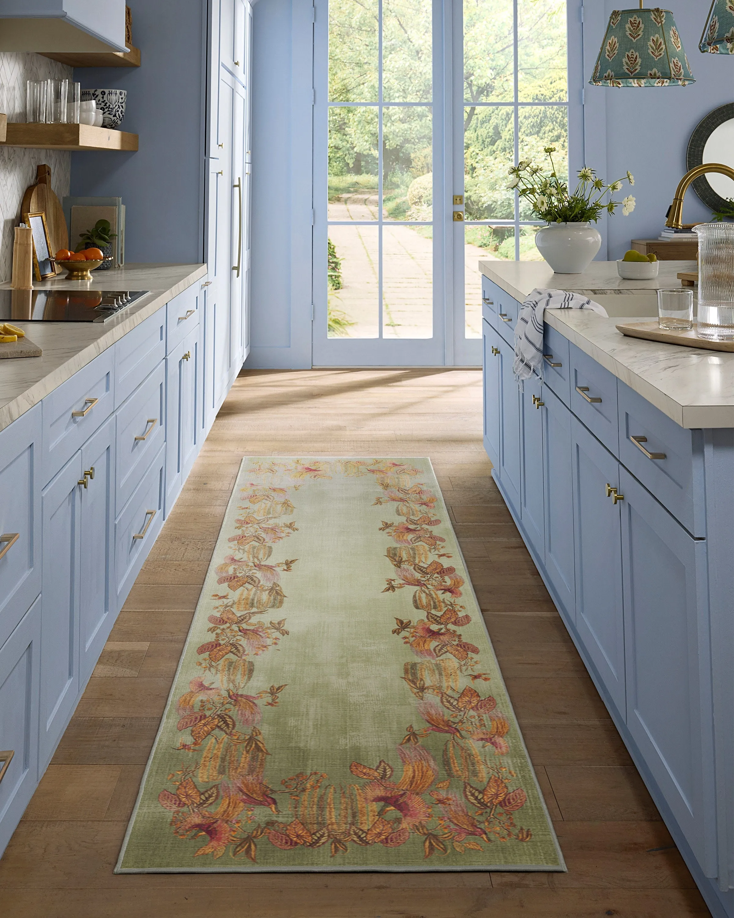 Area Rug Machine Washable - Multi, Flatwoven