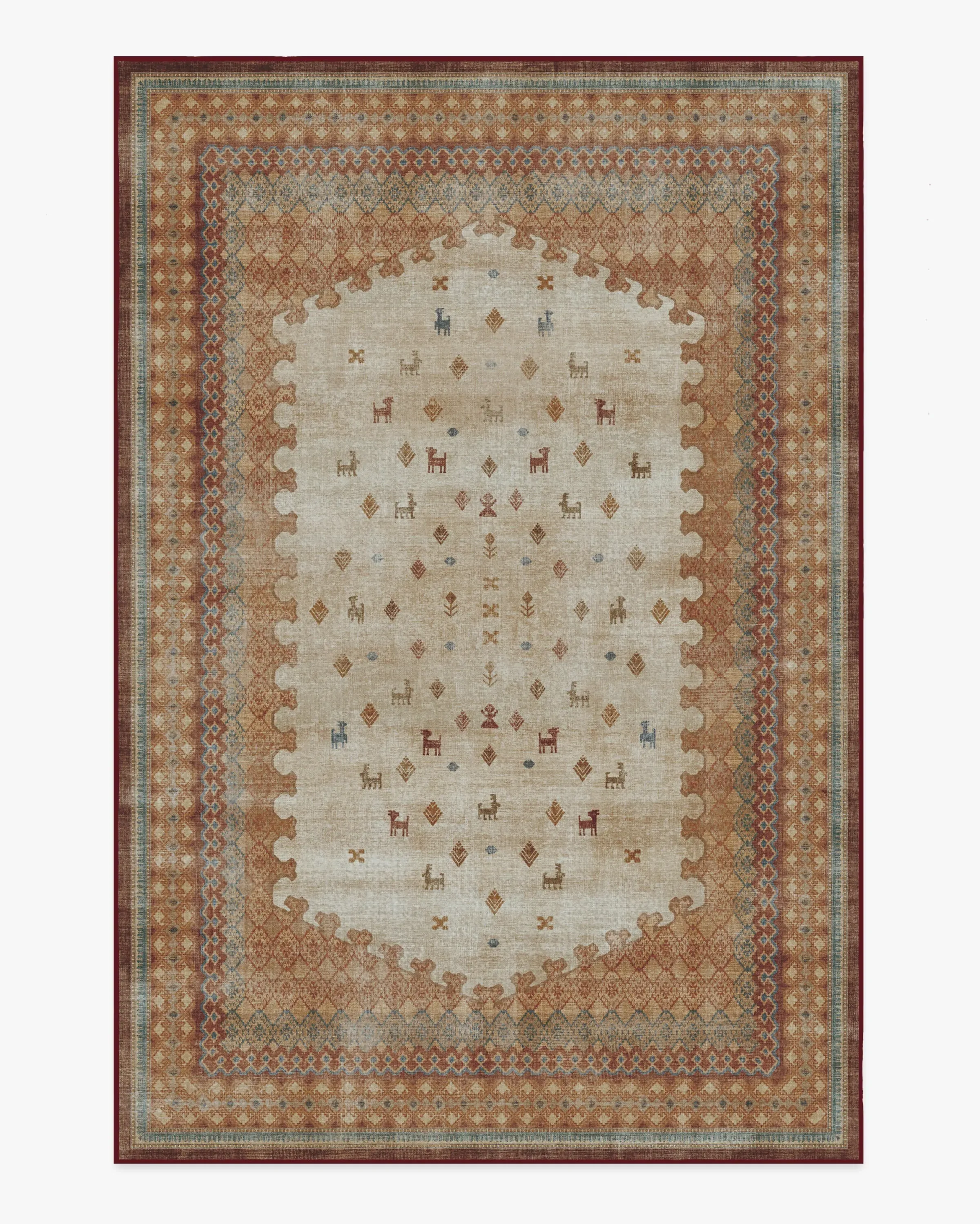 Area Rug Machine Washable - Multicolour