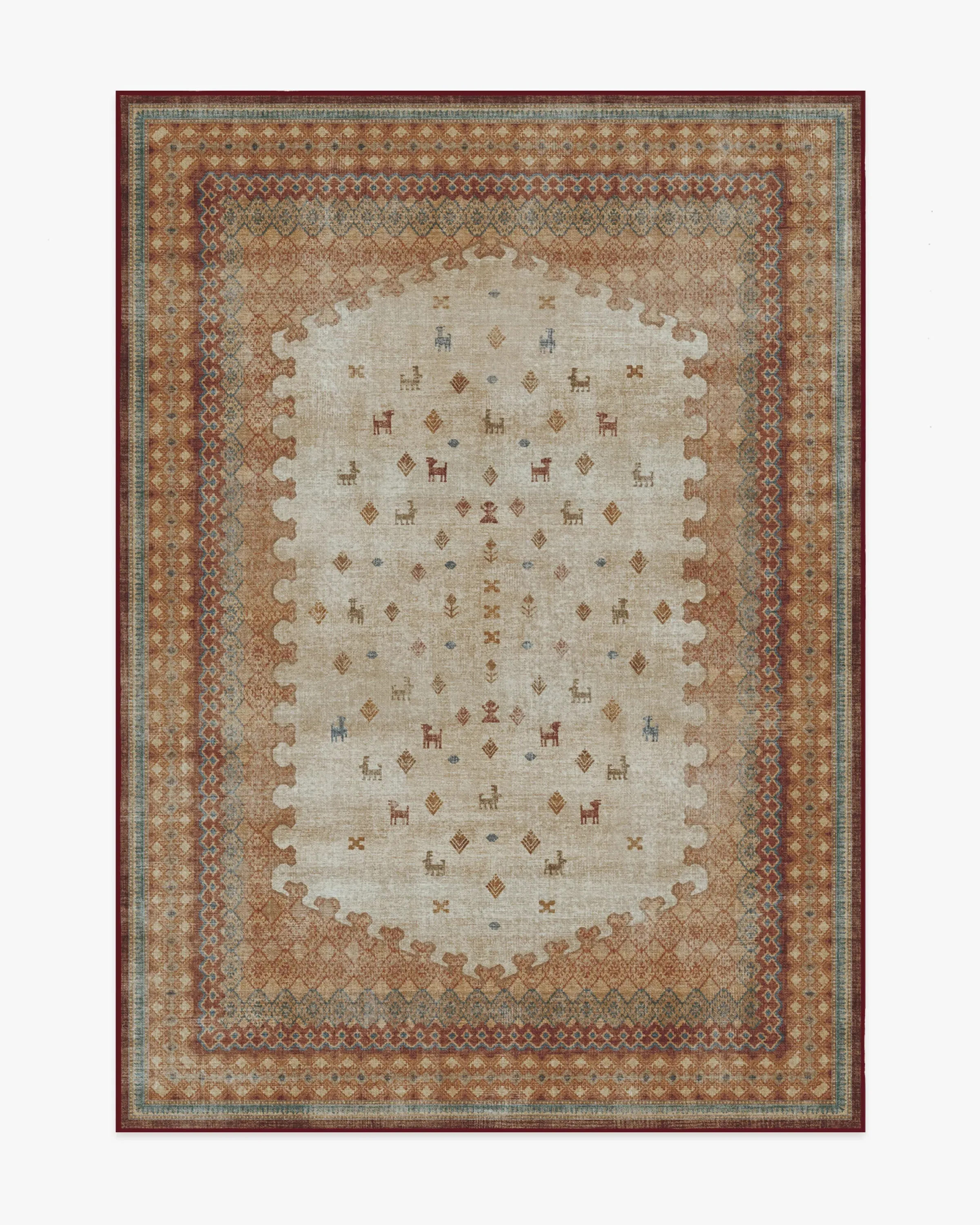 Area Rug Machine Washable - Multicolour