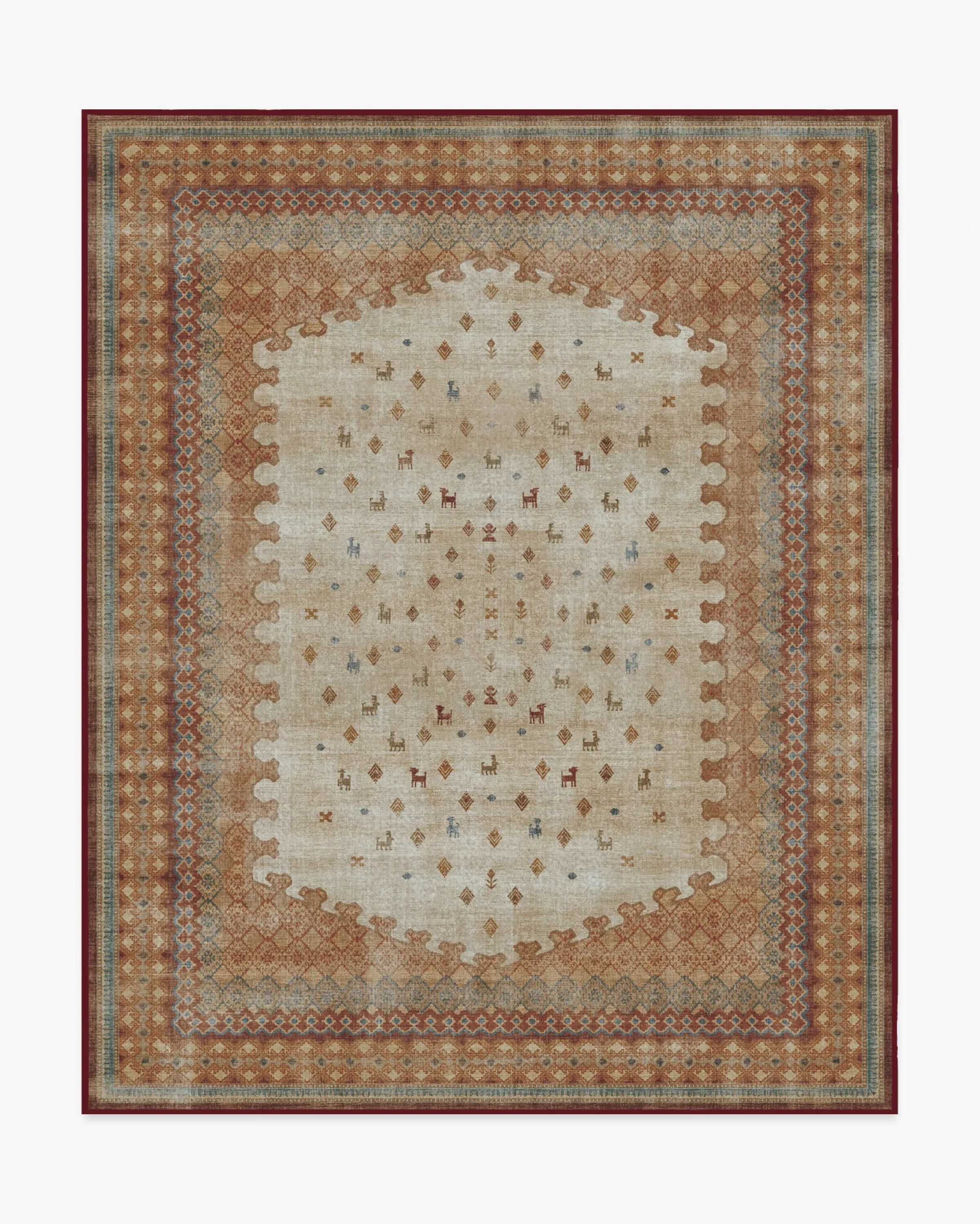 Area Rug Machine Washable - Multicolour