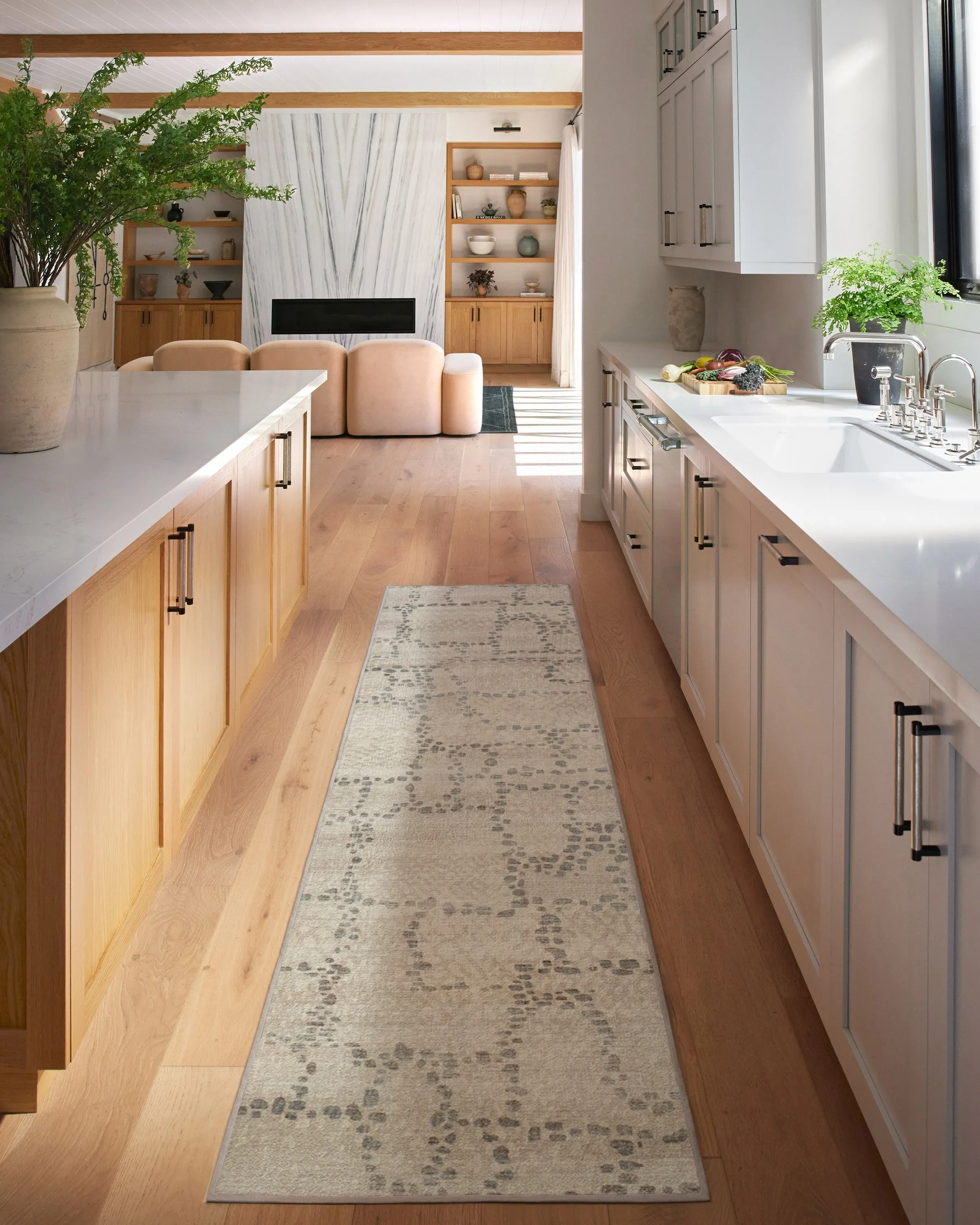 Area Rug Machine Washable - Natural Stone