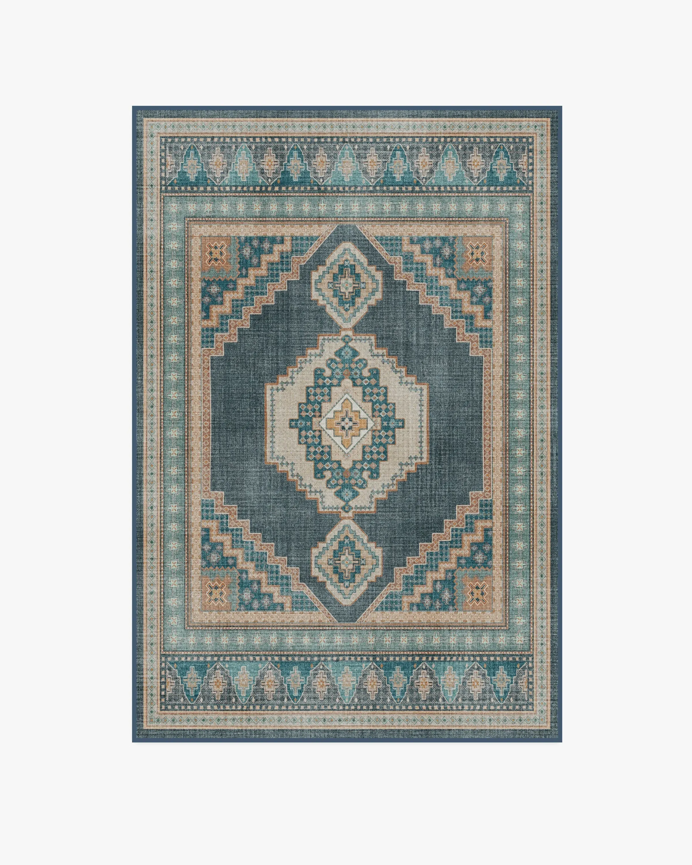 Area Rug Machine Washable - Navy