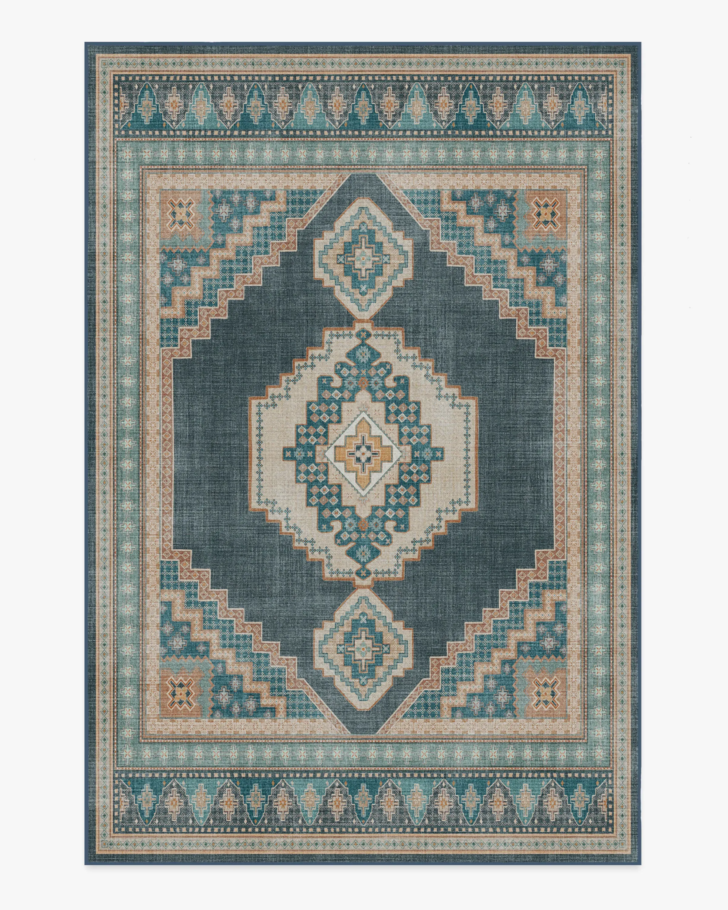 Area Rug Machine Washable - Navy
