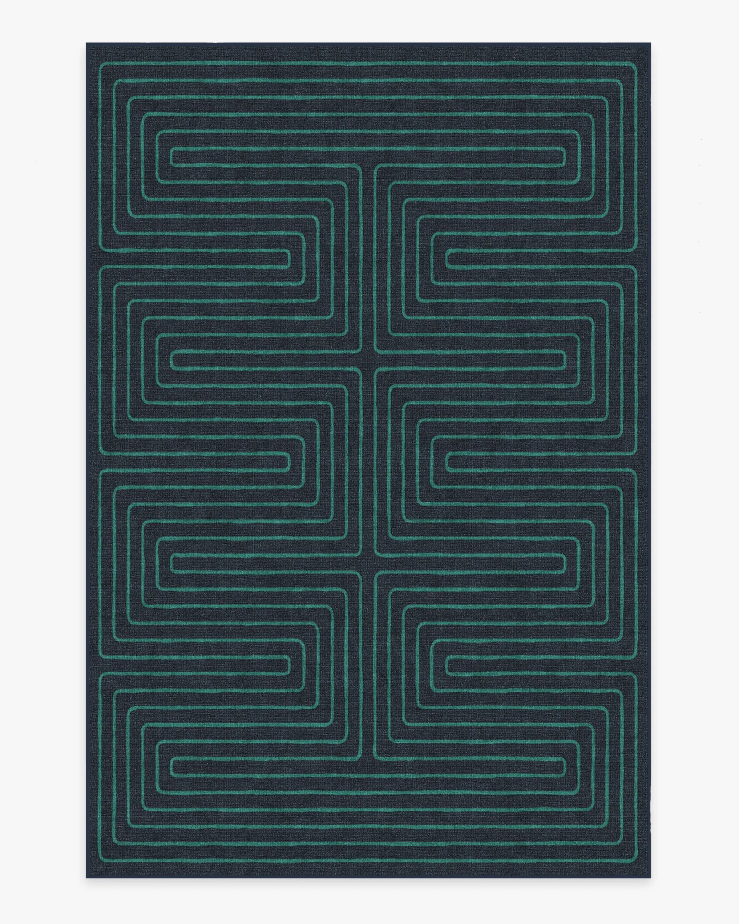 Area Rug Machine Washable - Navy, Chenille