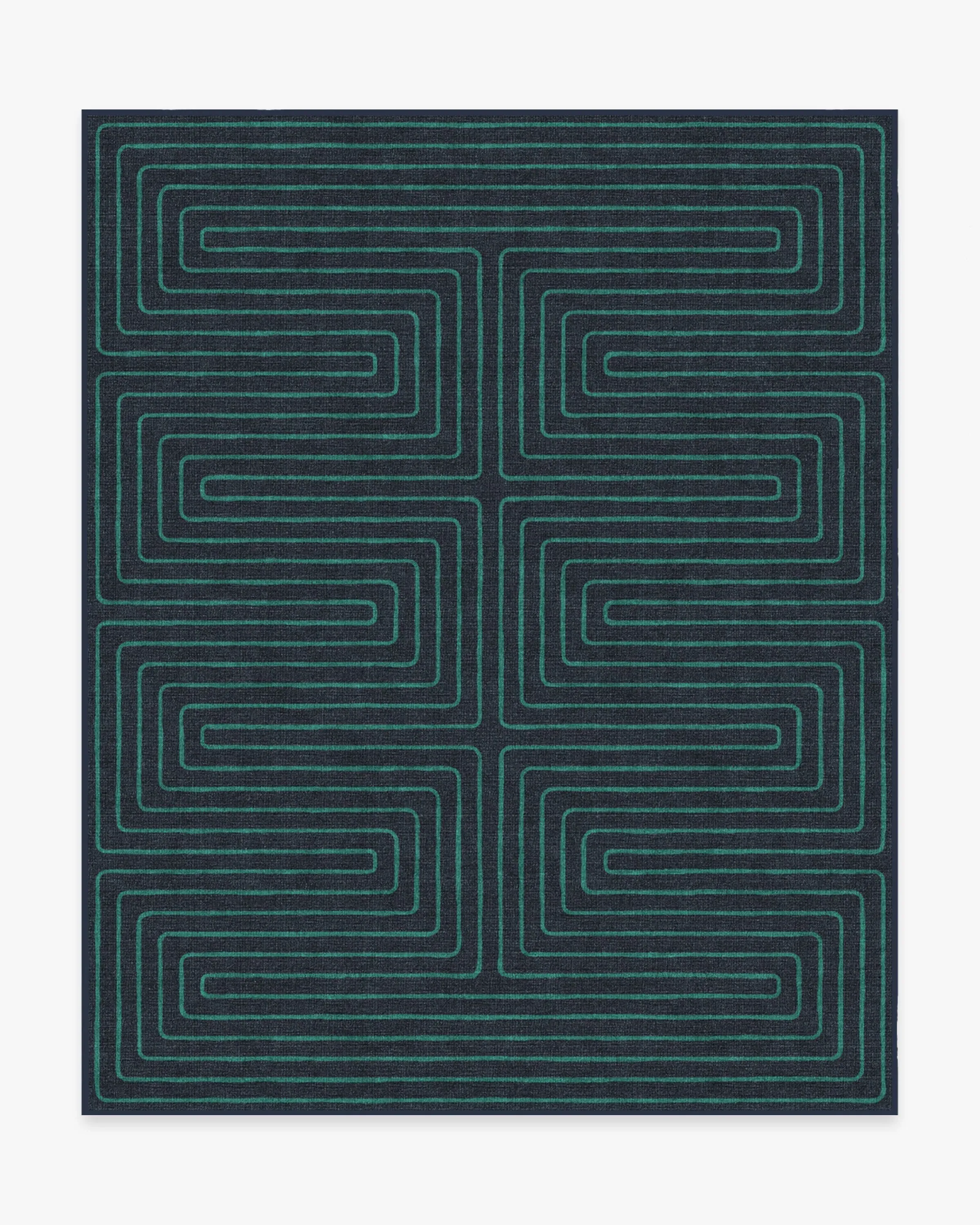 Area Rug Machine Washable - Navy, Chenille