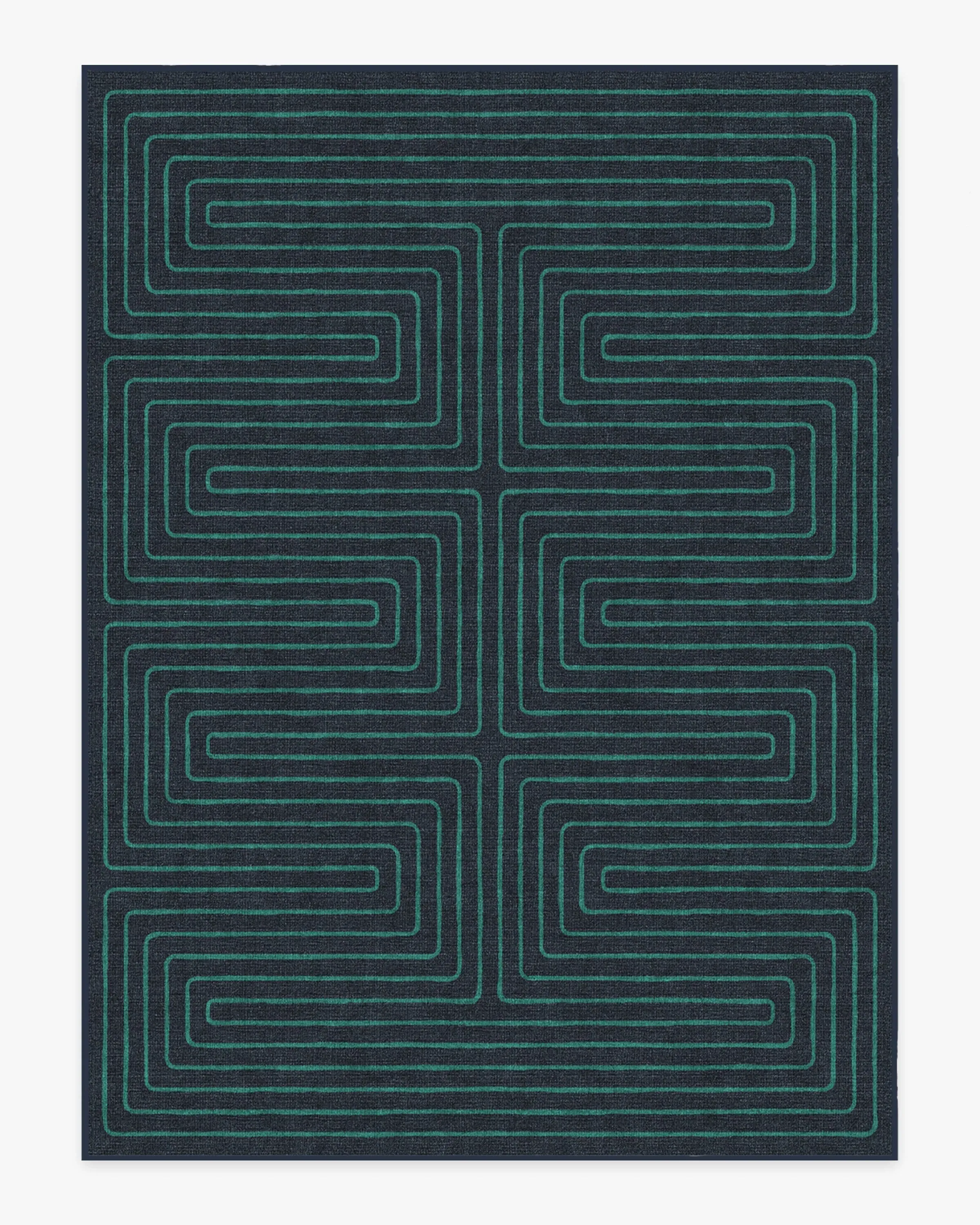 Area Rug Machine Washable - Navy, Chenille