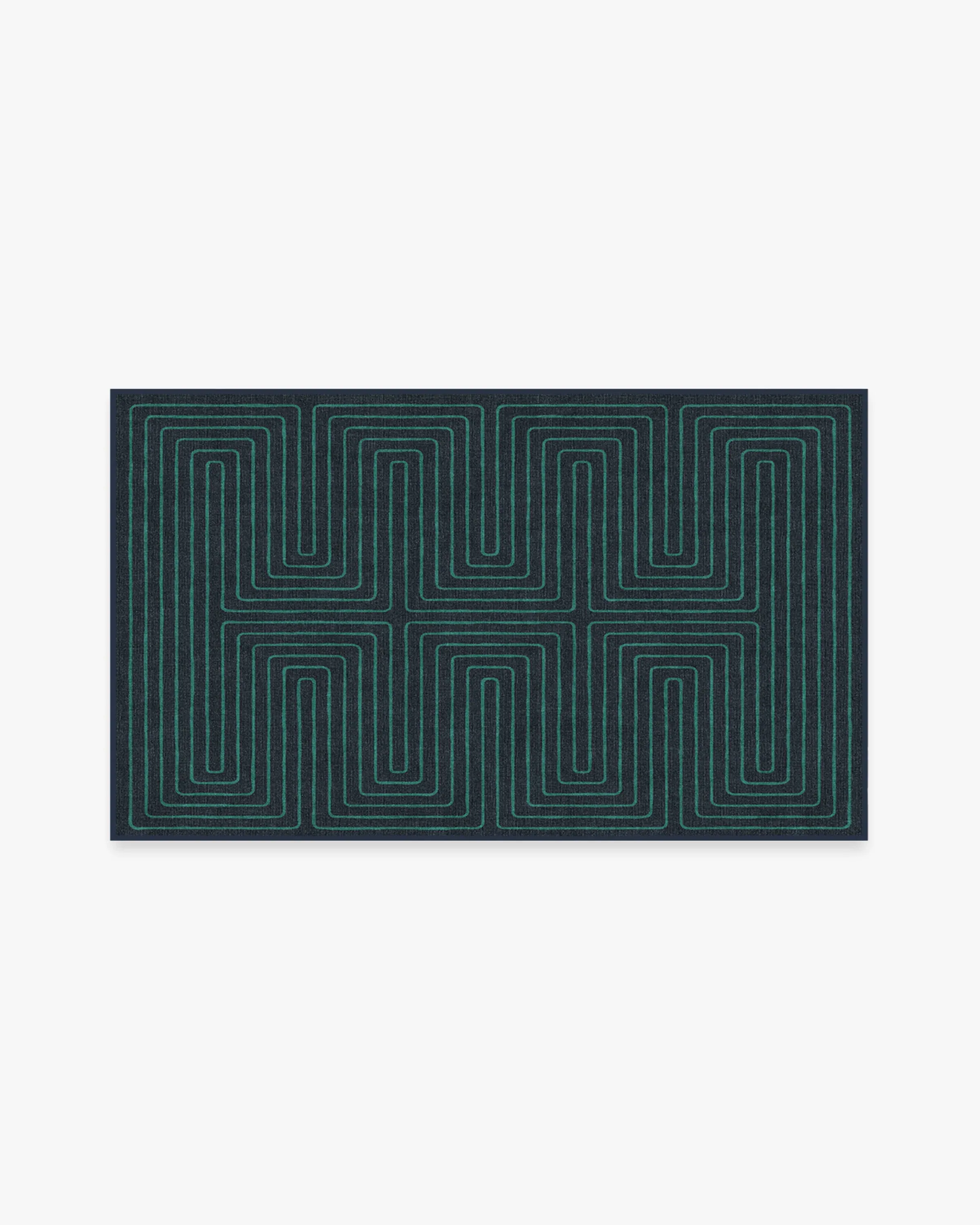 Area Rug Machine Washable - Navy, Chenille