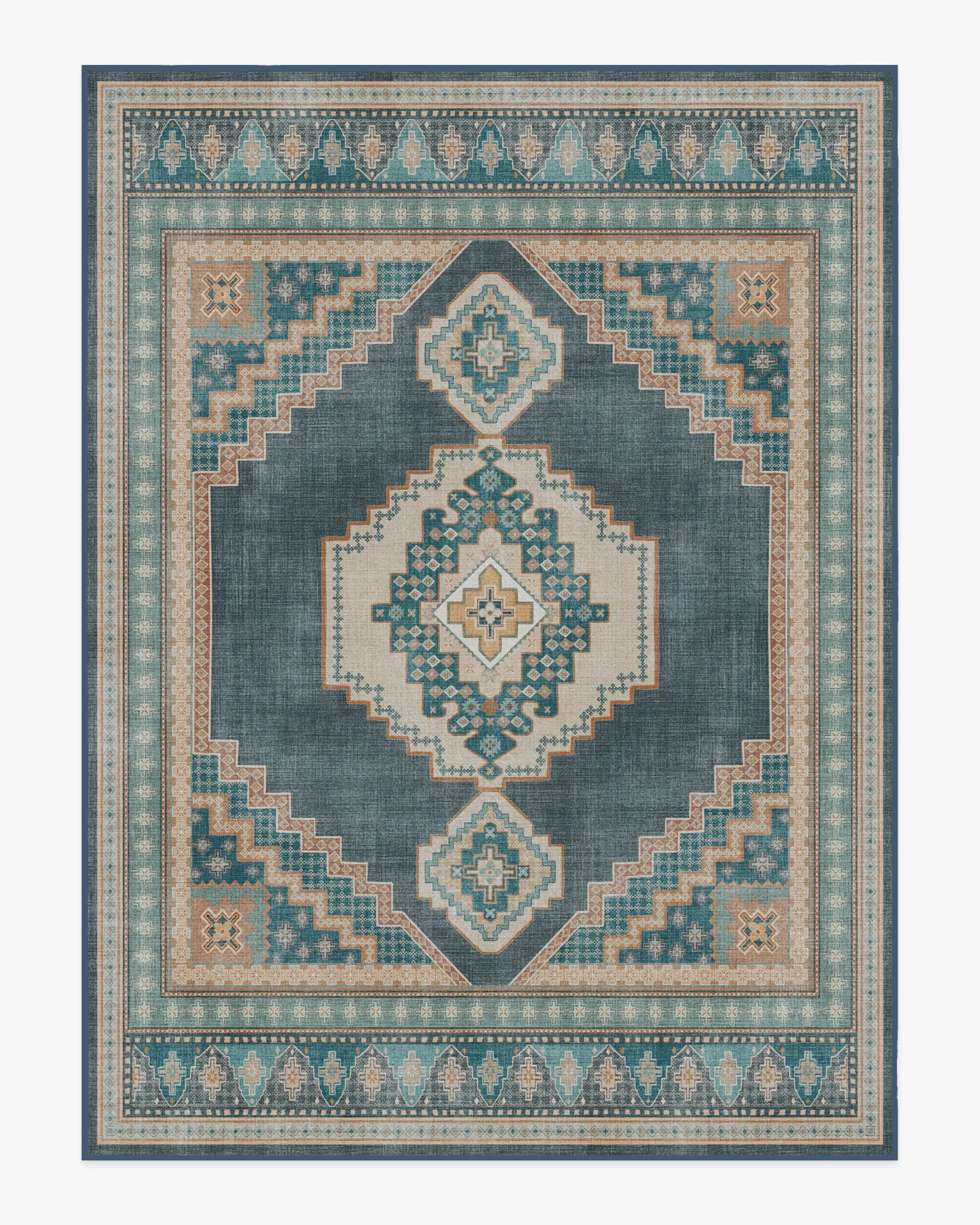 Area Rug Machine Washable - Navy