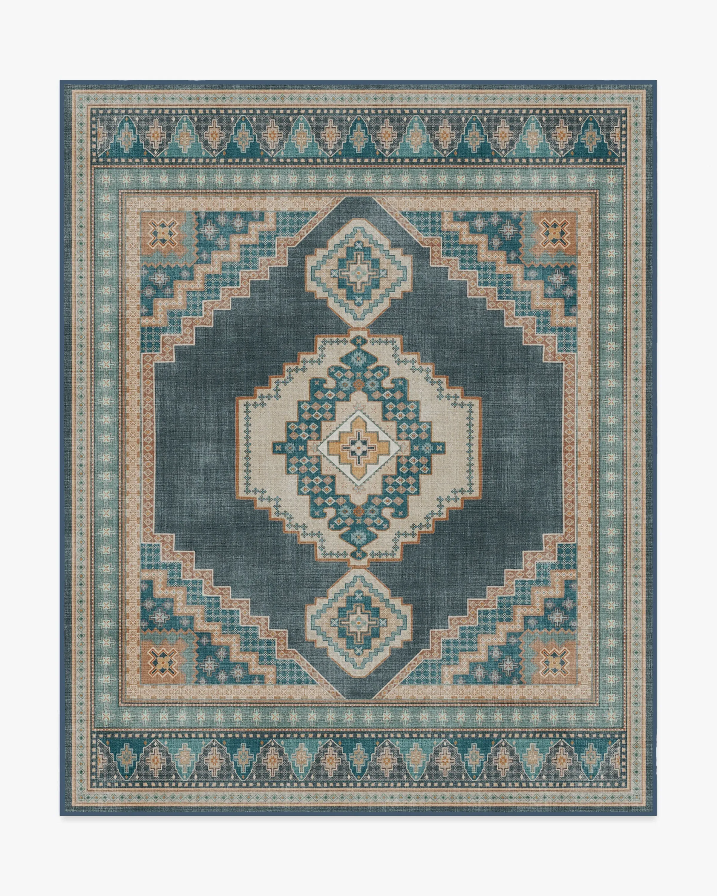 Area Rug Machine Washable - Navy