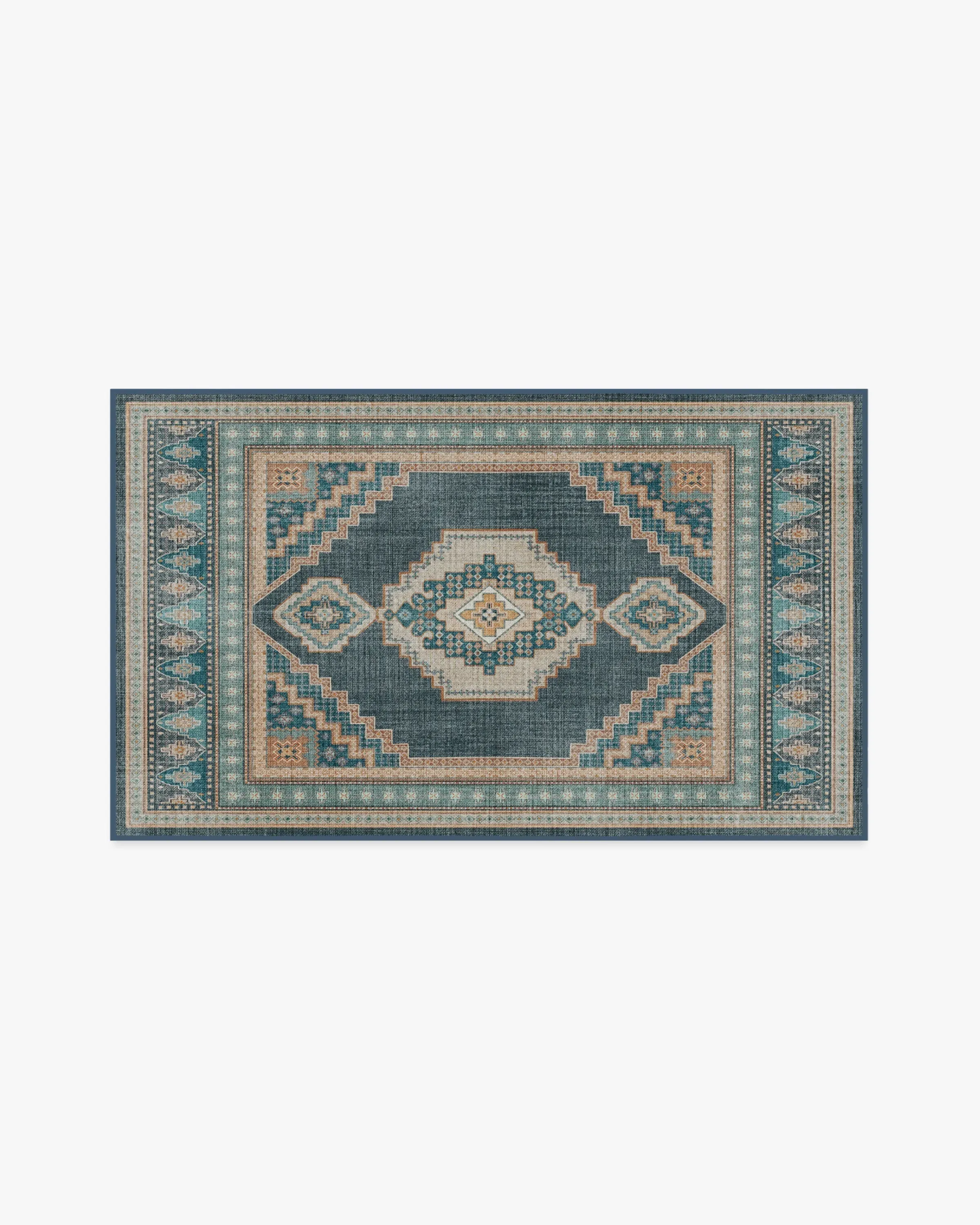 Area Rug Machine Washable - Navy