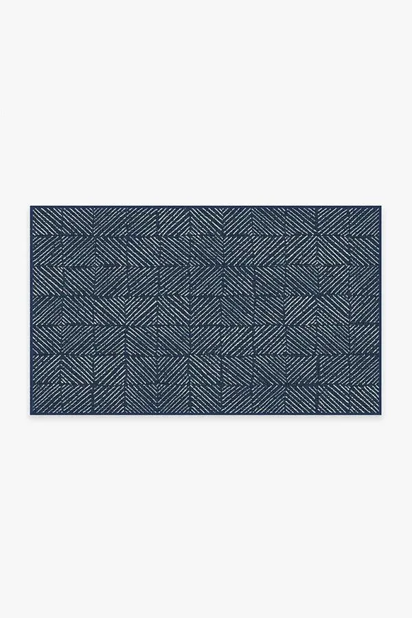 Area Rug Machine Washable - Navy image