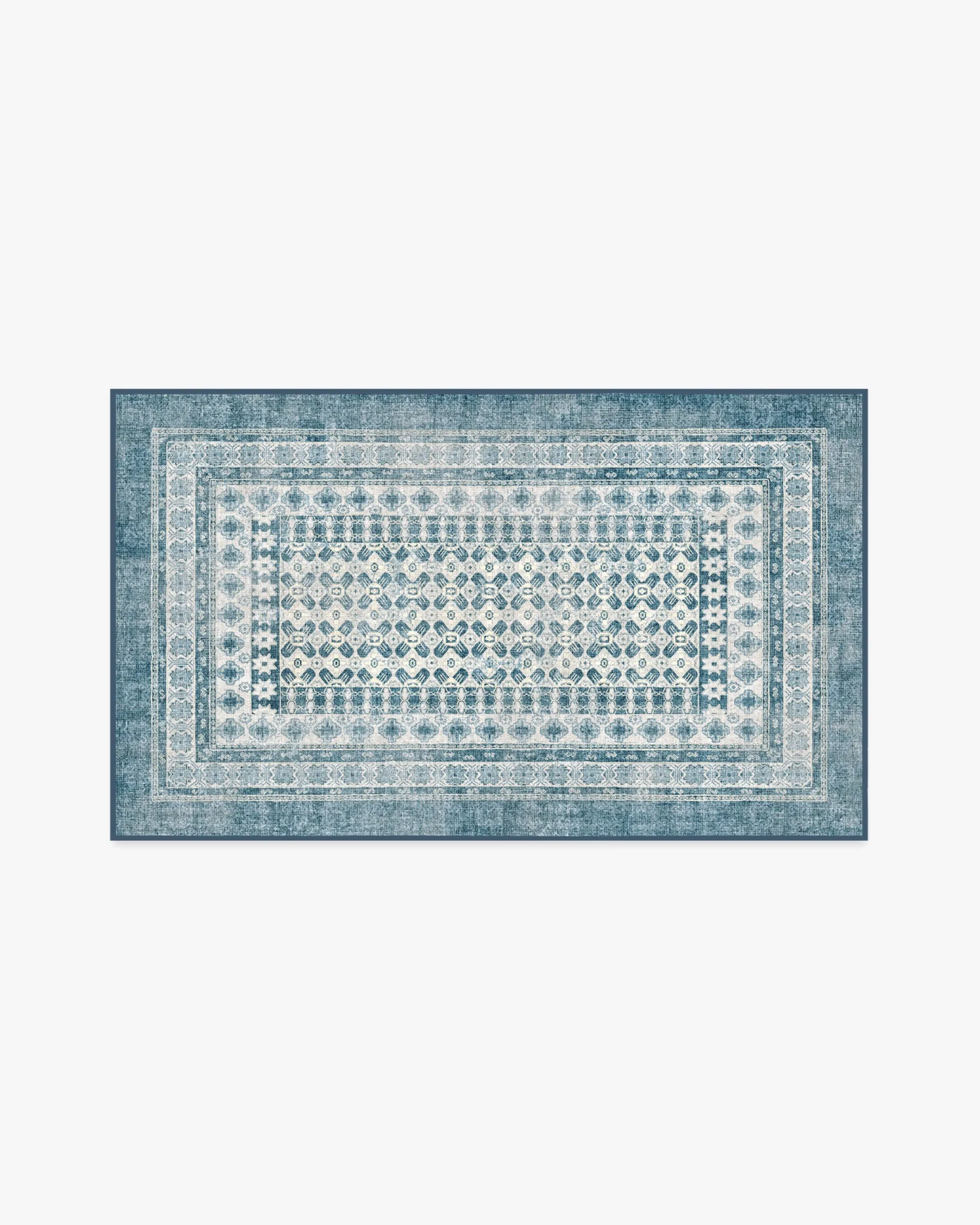Area Rug Machine Washable - Ocean, Ivory image