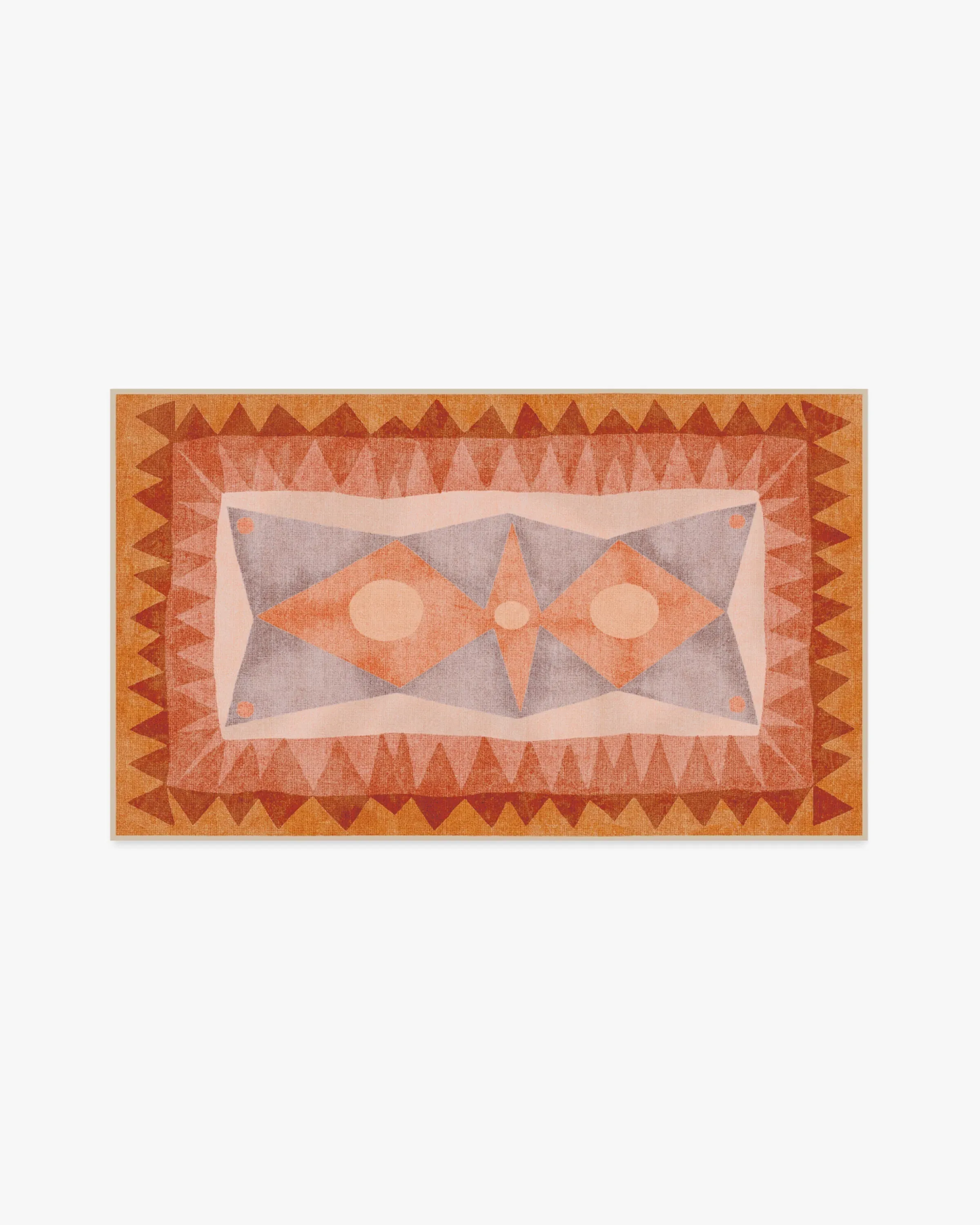 Area Rug Machine Washable - Orange