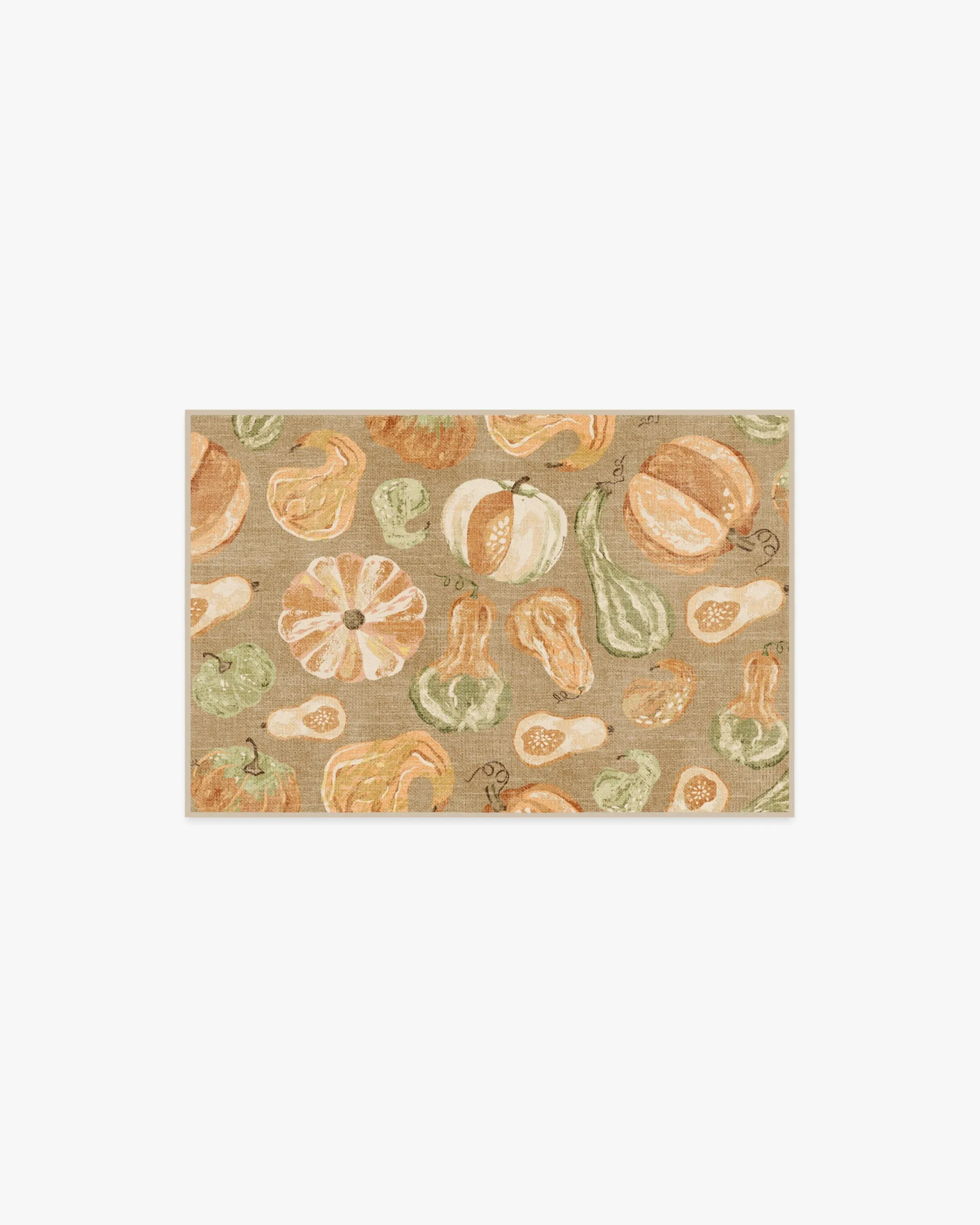 Area Rug Machine Washable - Orange, Green image