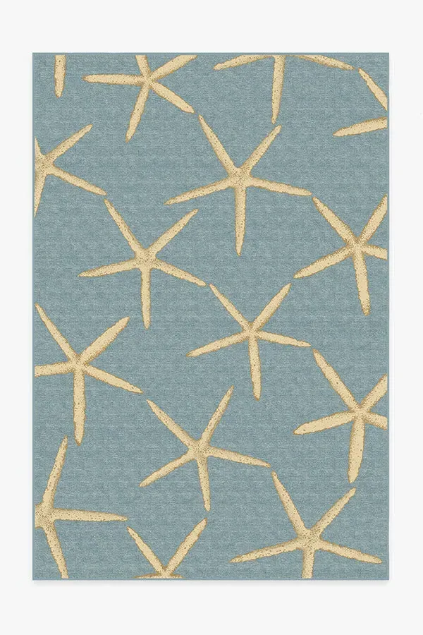 Area Rug Machine Washable - Pale Blue