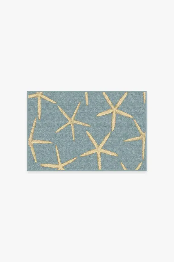 Area Rug Machine Washable - Pale Blue image