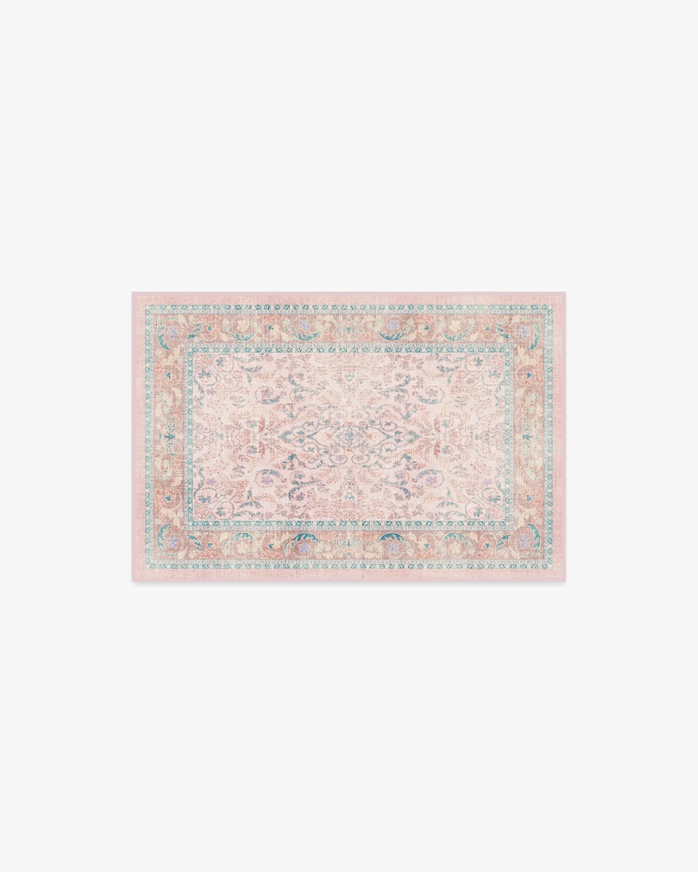 Area Rug Machine Washable - Pink image
