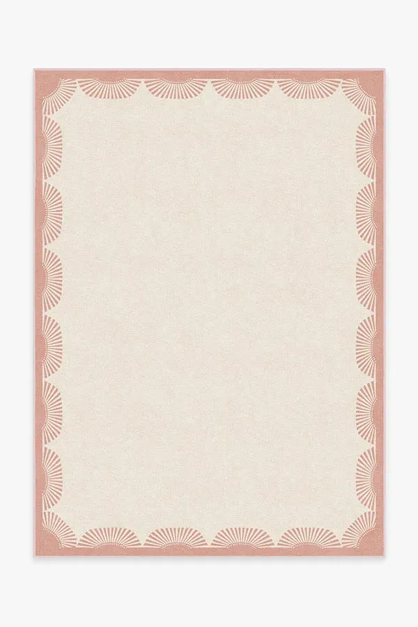Area Rug Machine Washable - Pink, Flatwoven