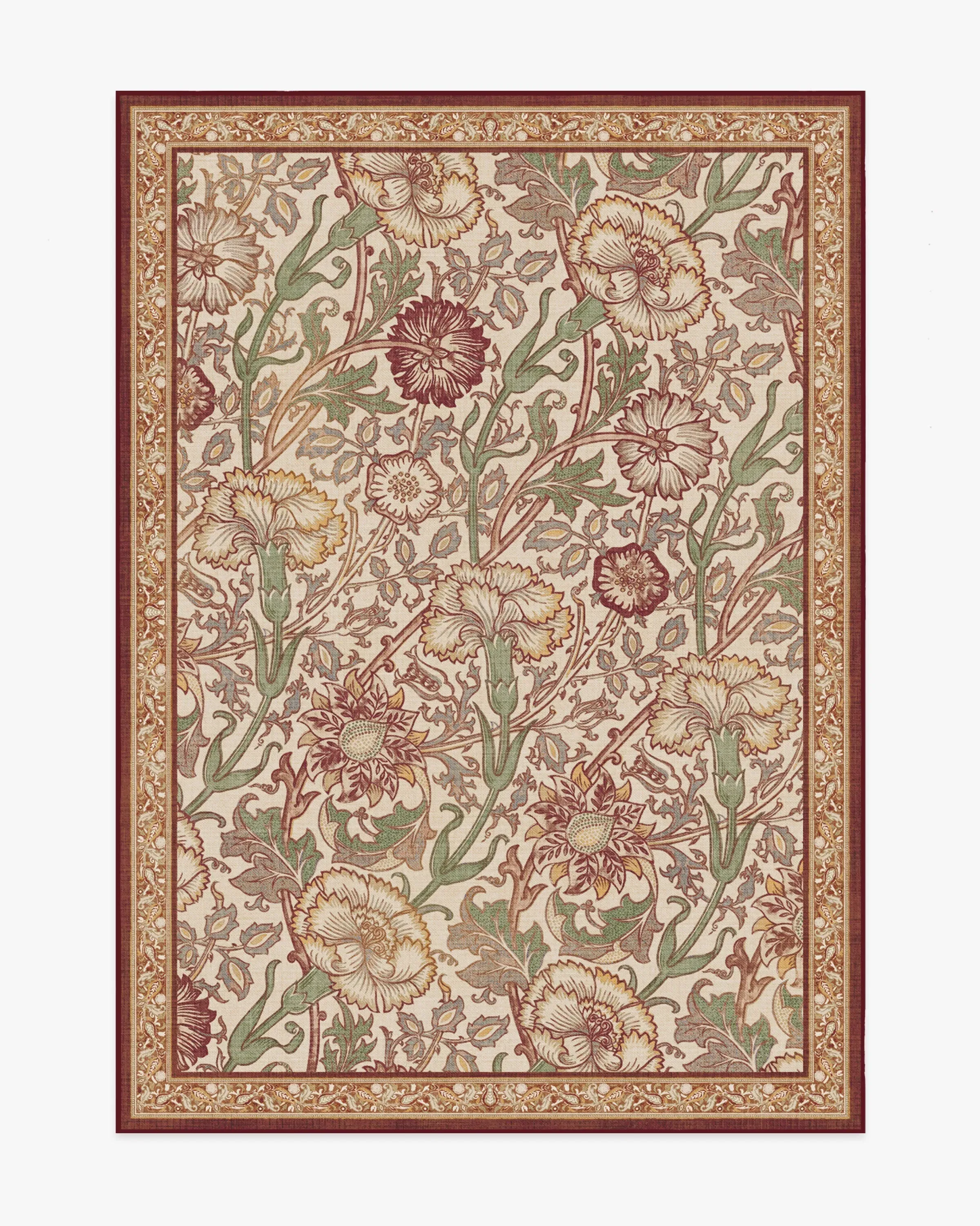 Area Rug Machine Washable - Pink, Flatwoven