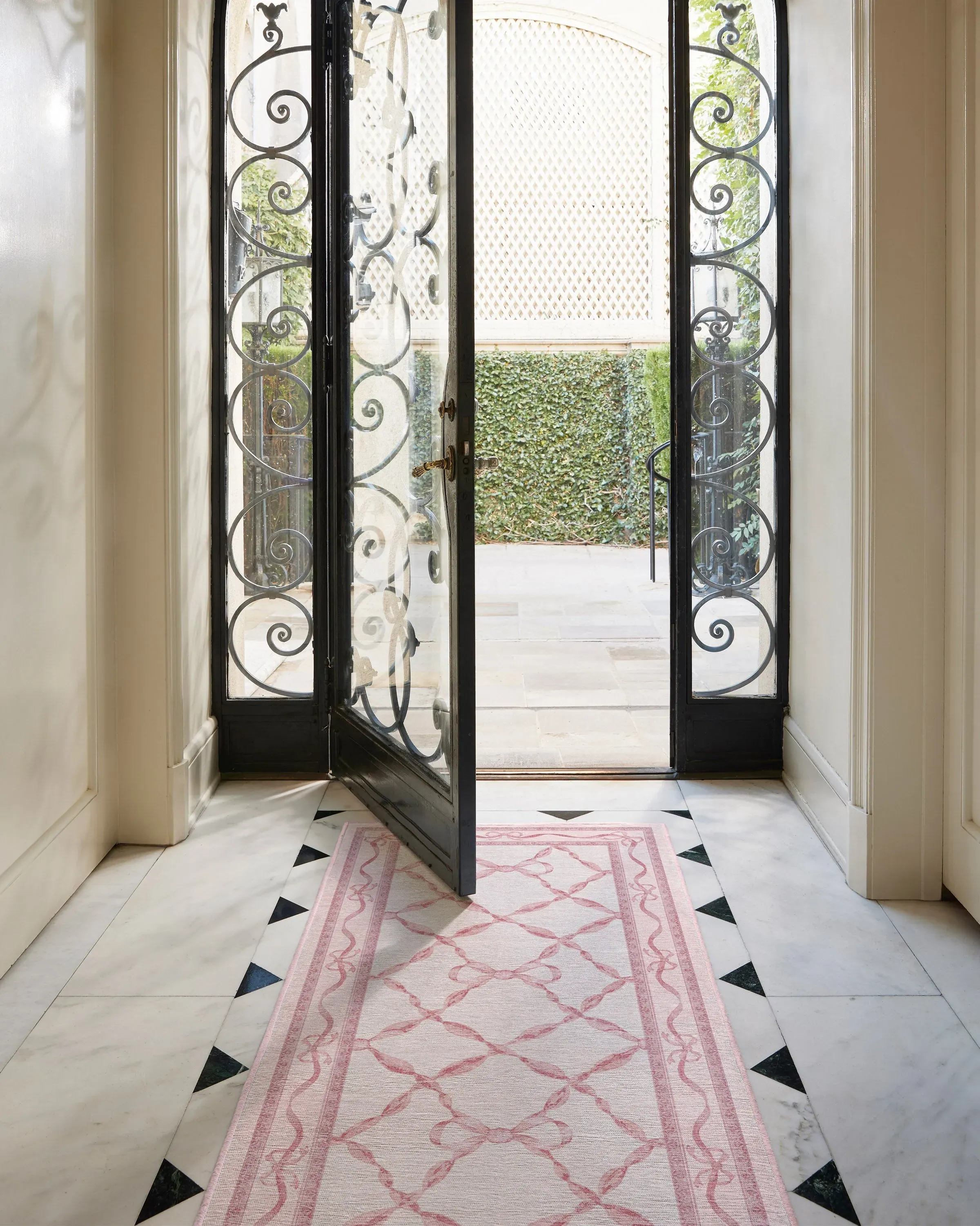Area Rug Machine Washable - Pink