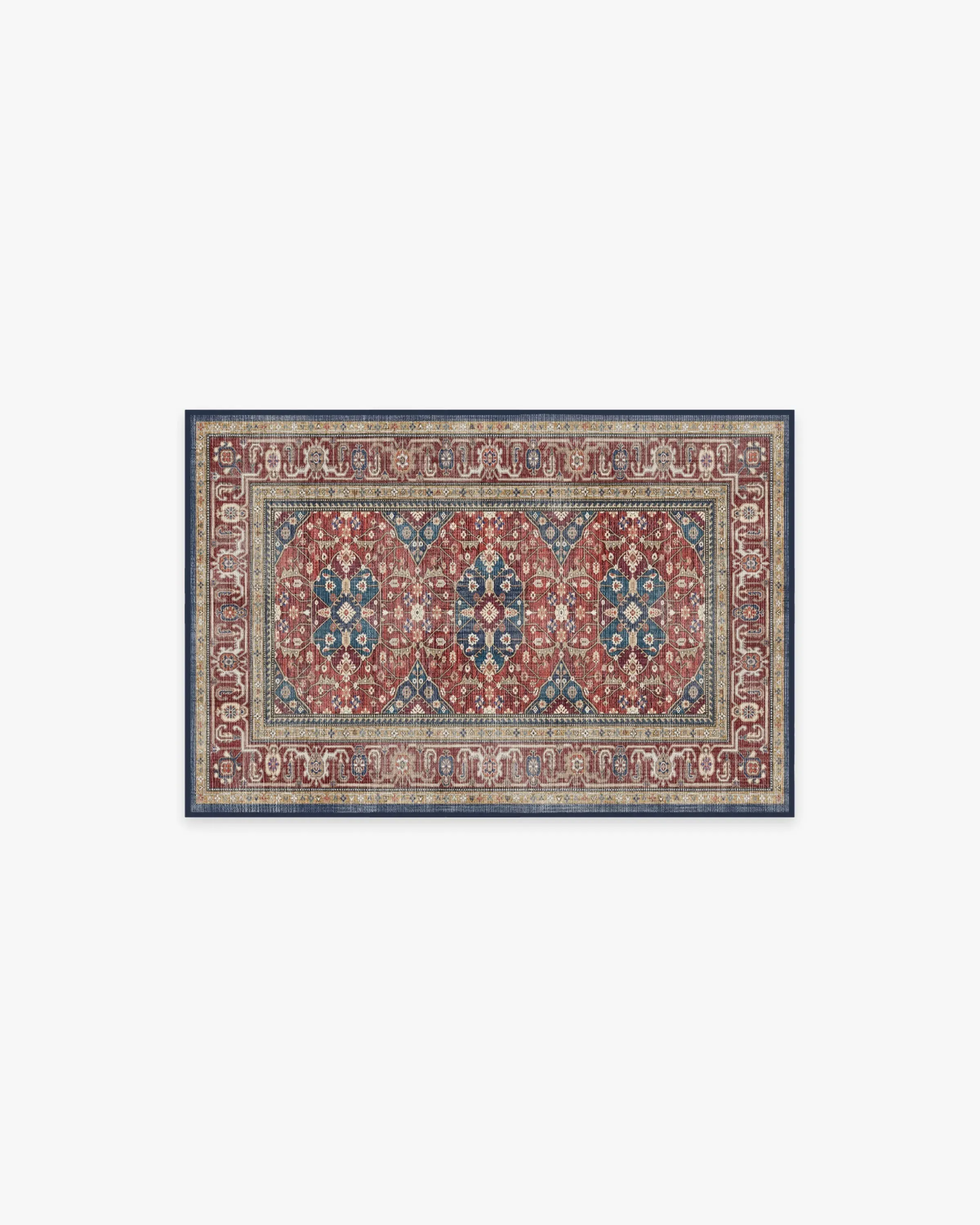Area Rug Machine Washable - Red image
