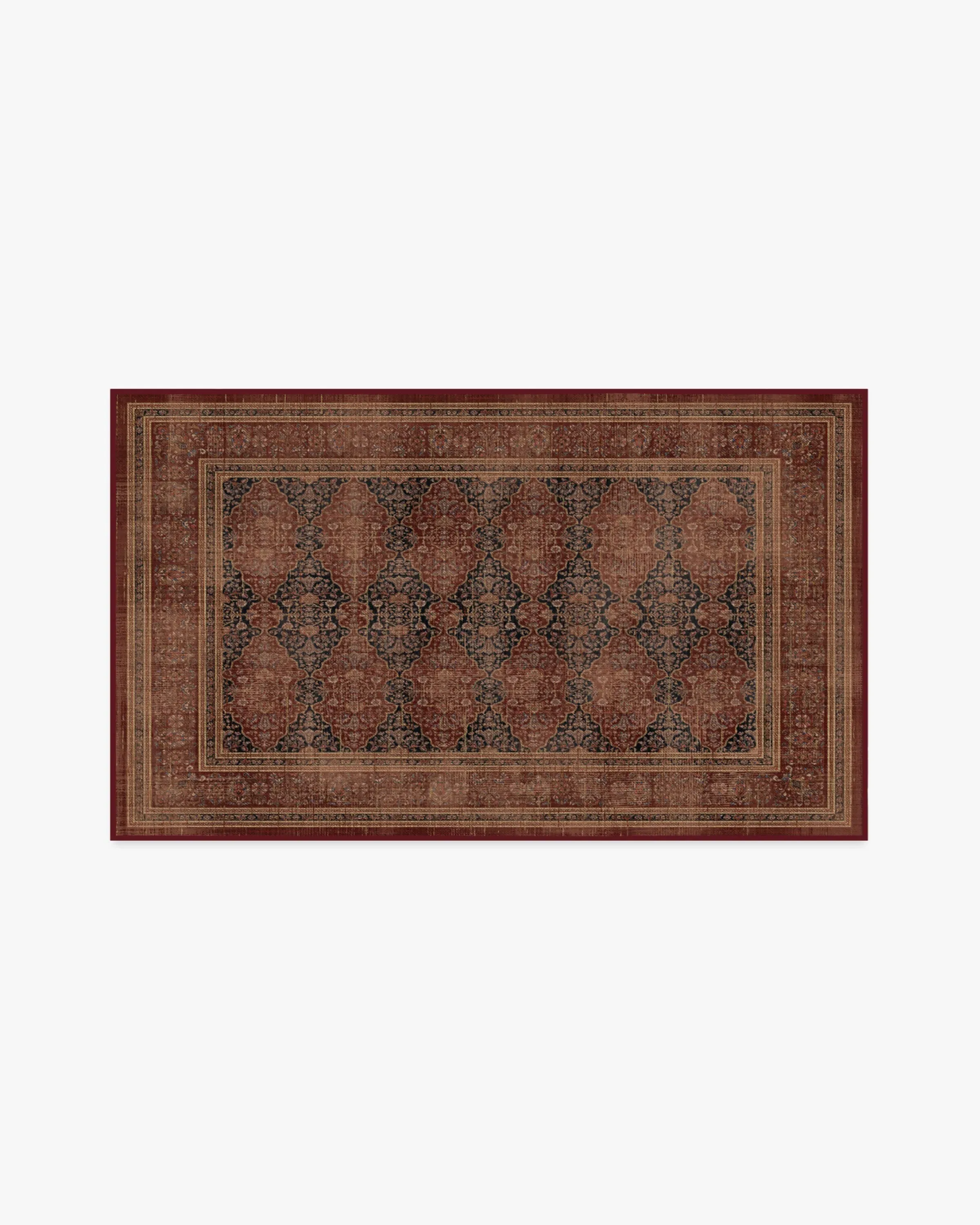 Area Rug Machine Washable - Red