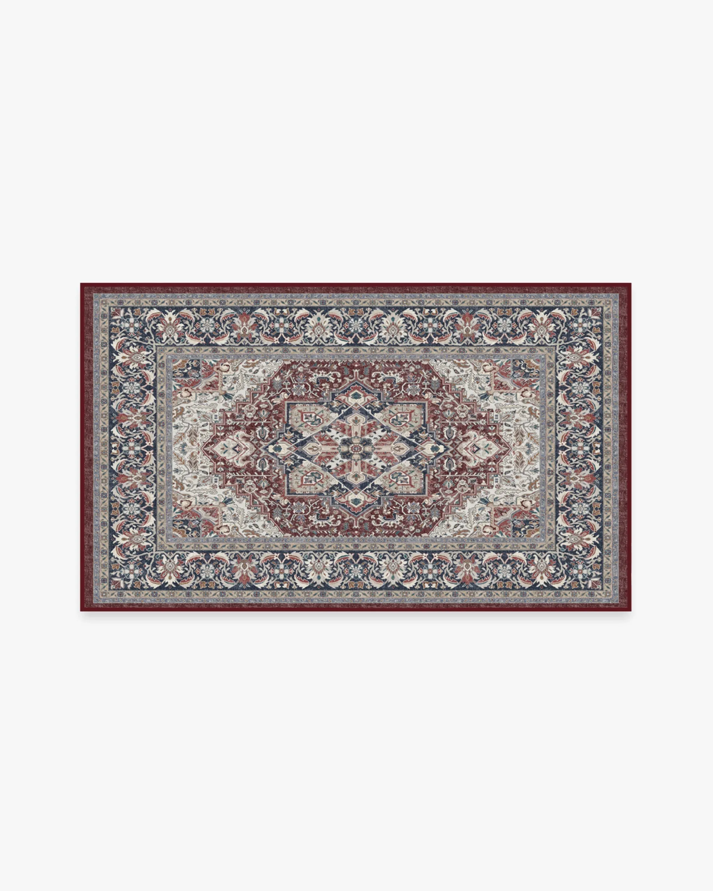 Area Rug Machine Washable - Red