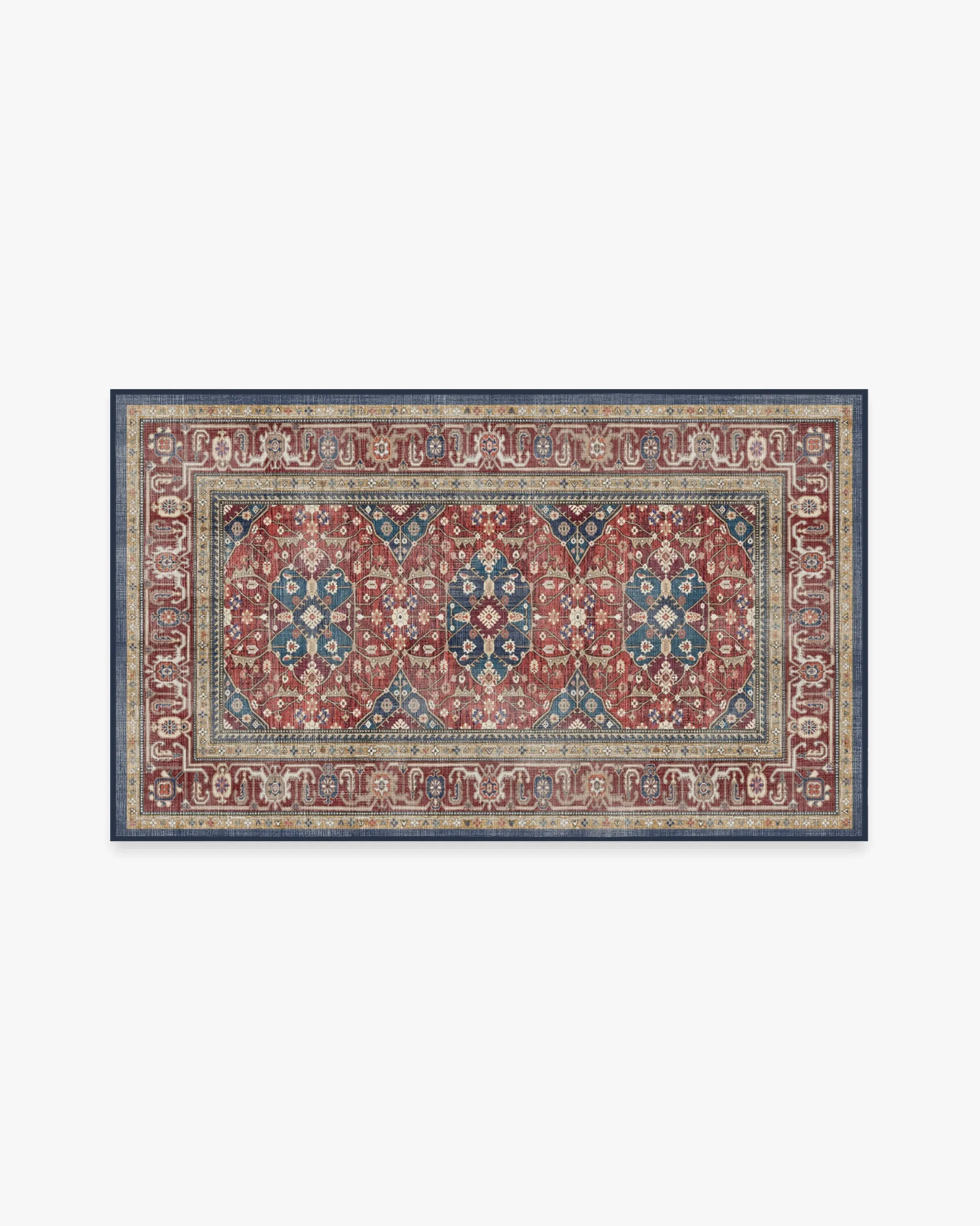 Area Rug Machine Washable - Red