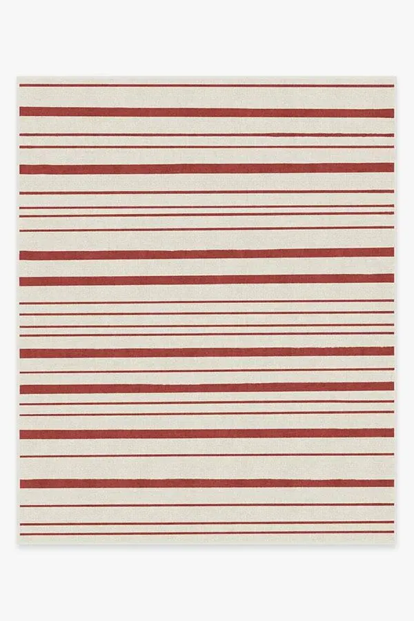 Area Rug Machine Washable - Red, Chenille