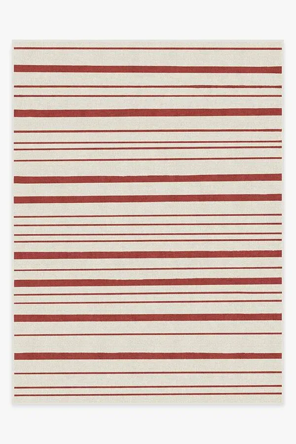 Area Rug Machine Washable - Red, Chenille