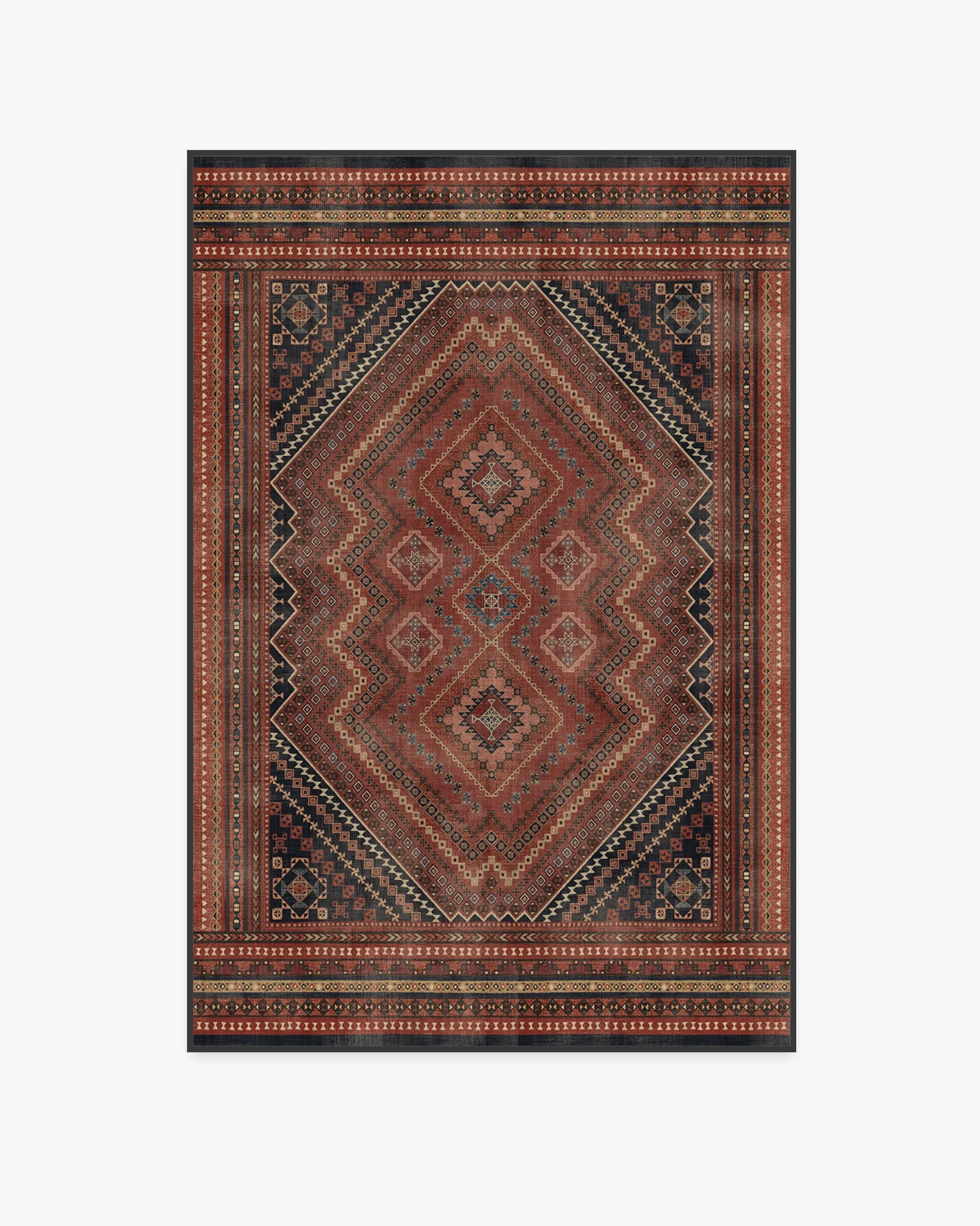 Area Rug Machine Washable - Red