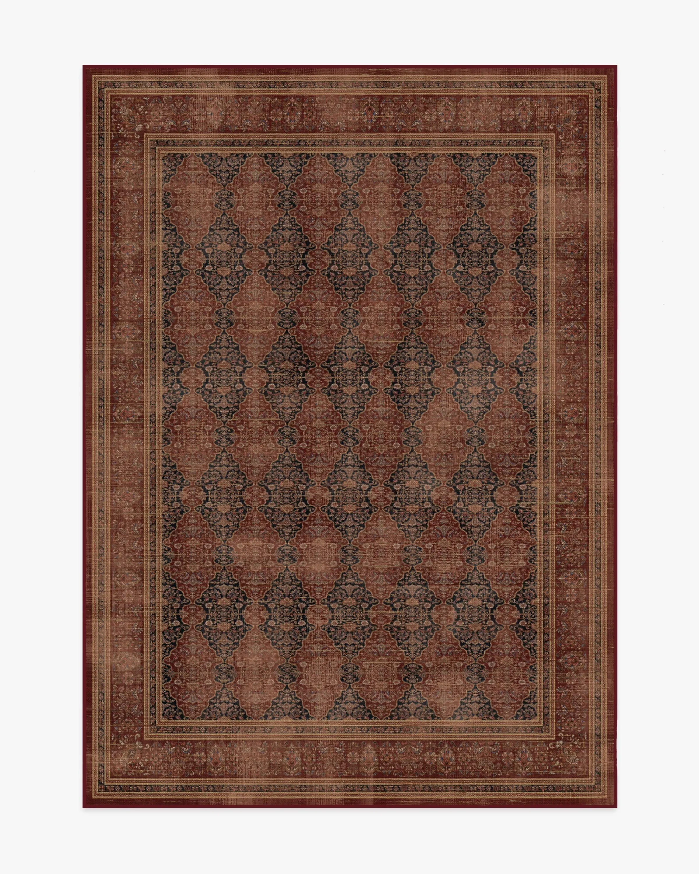 Area Rug Machine Washable - Red