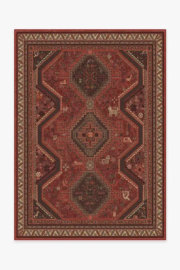 Area Rug Machine Washable - Red