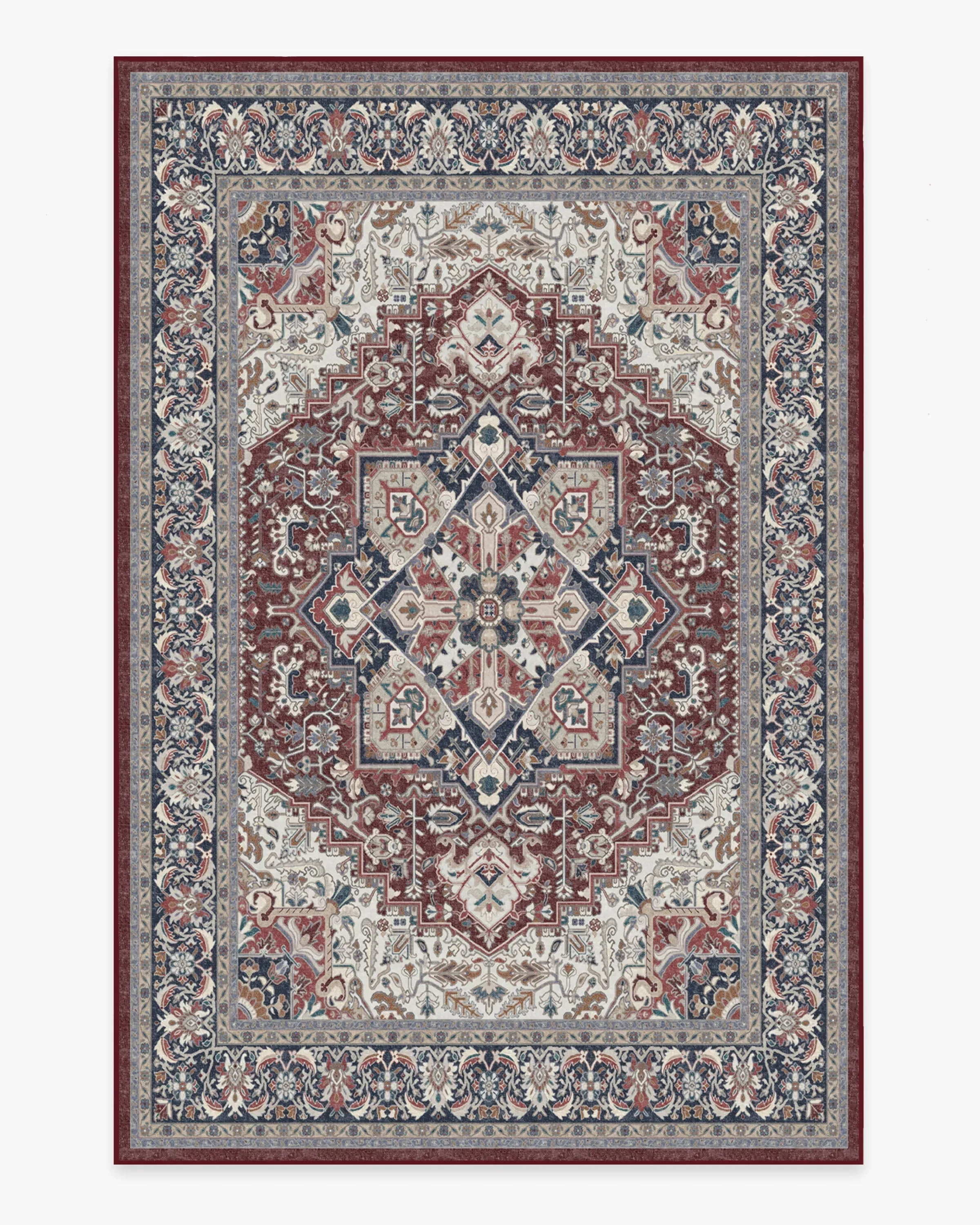 Area Rug Machine Washable - Red