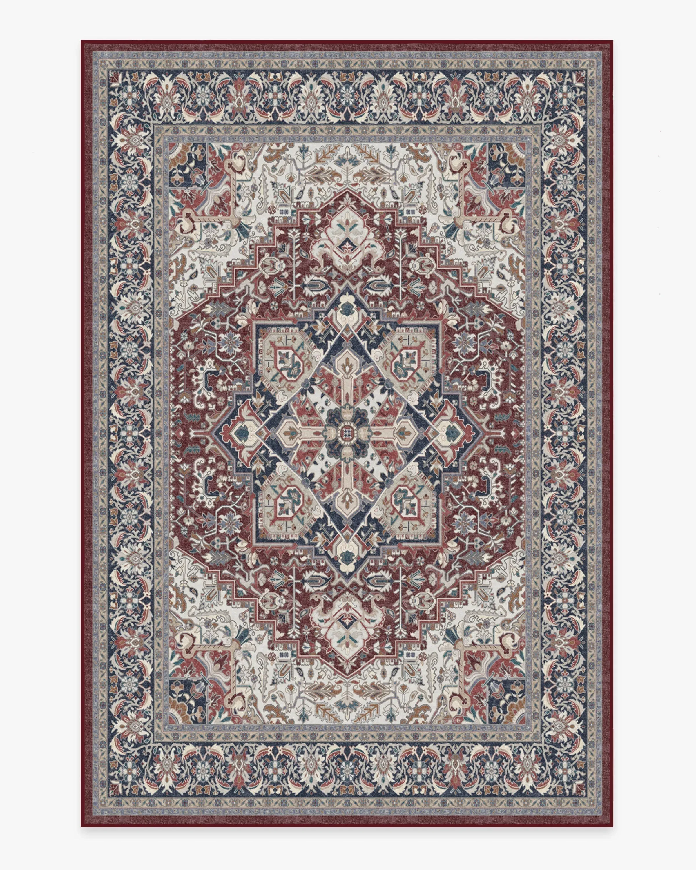 Area Rug Machine Washable - Red