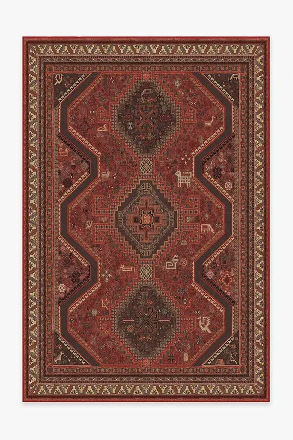 Area Rug Machine Washable - Red