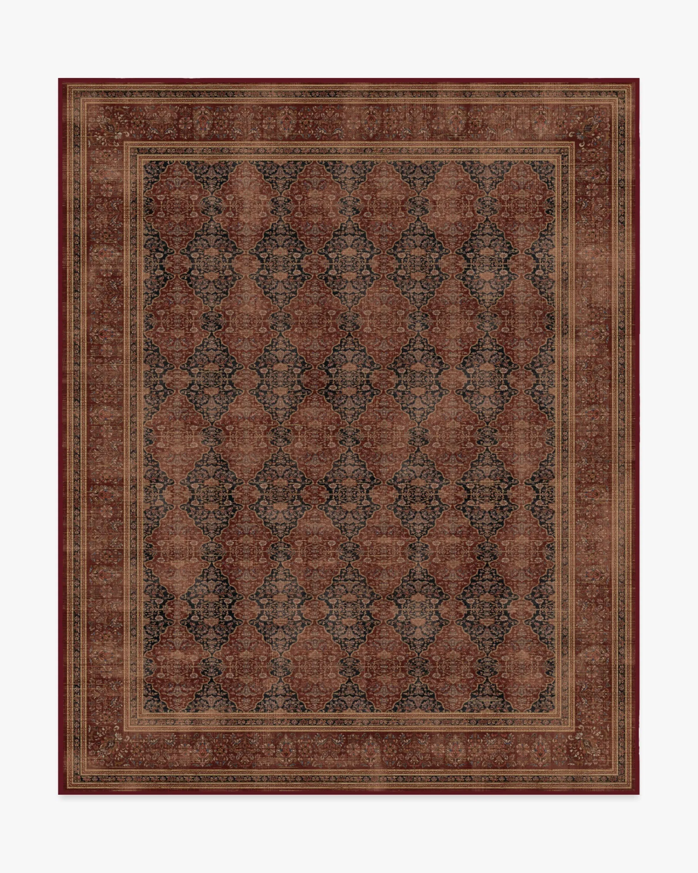 Area Rug Machine Washable - Red
