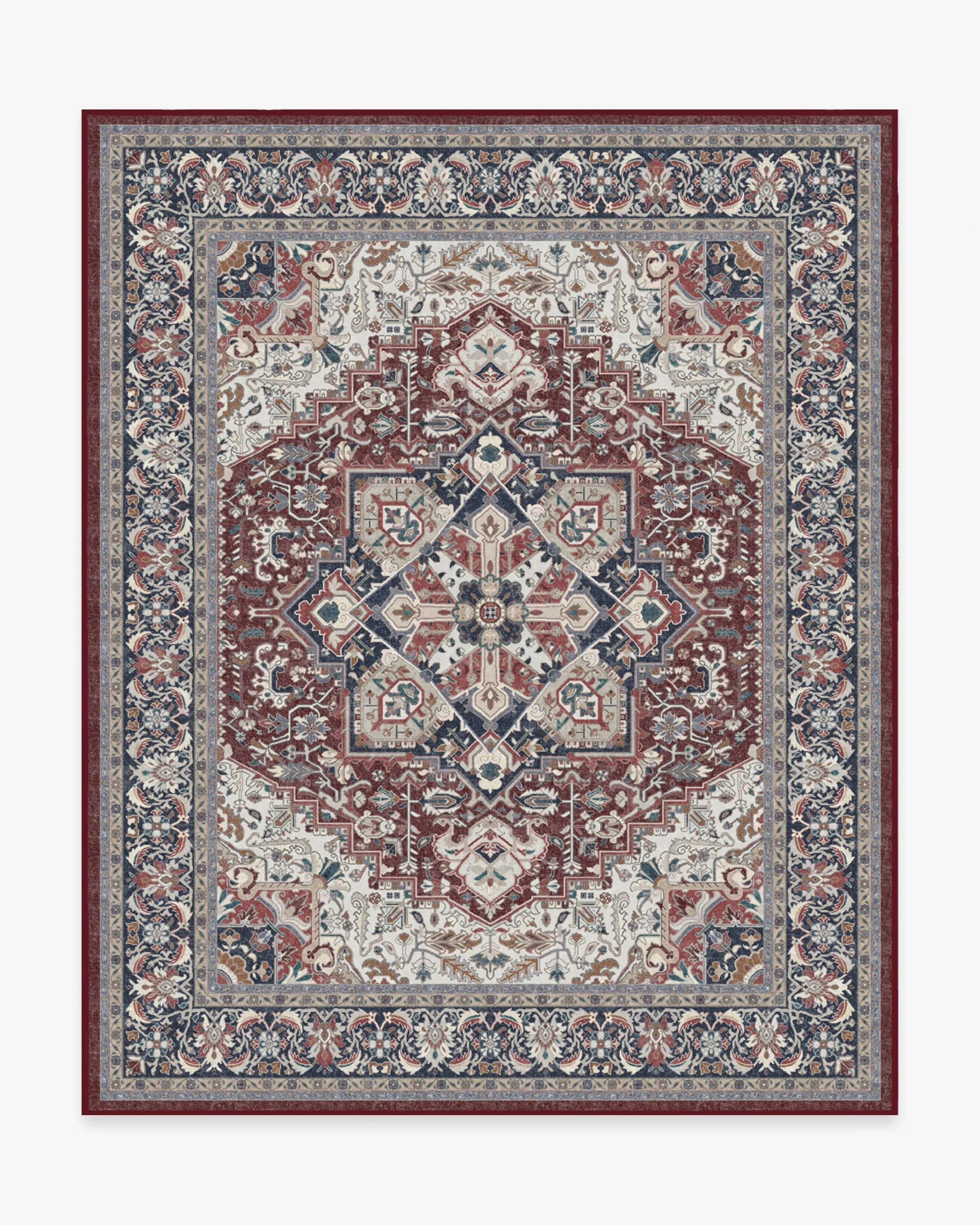 Area Rug Machine Washable - Red