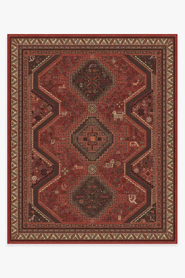 Area Rug Machine Washable - Red