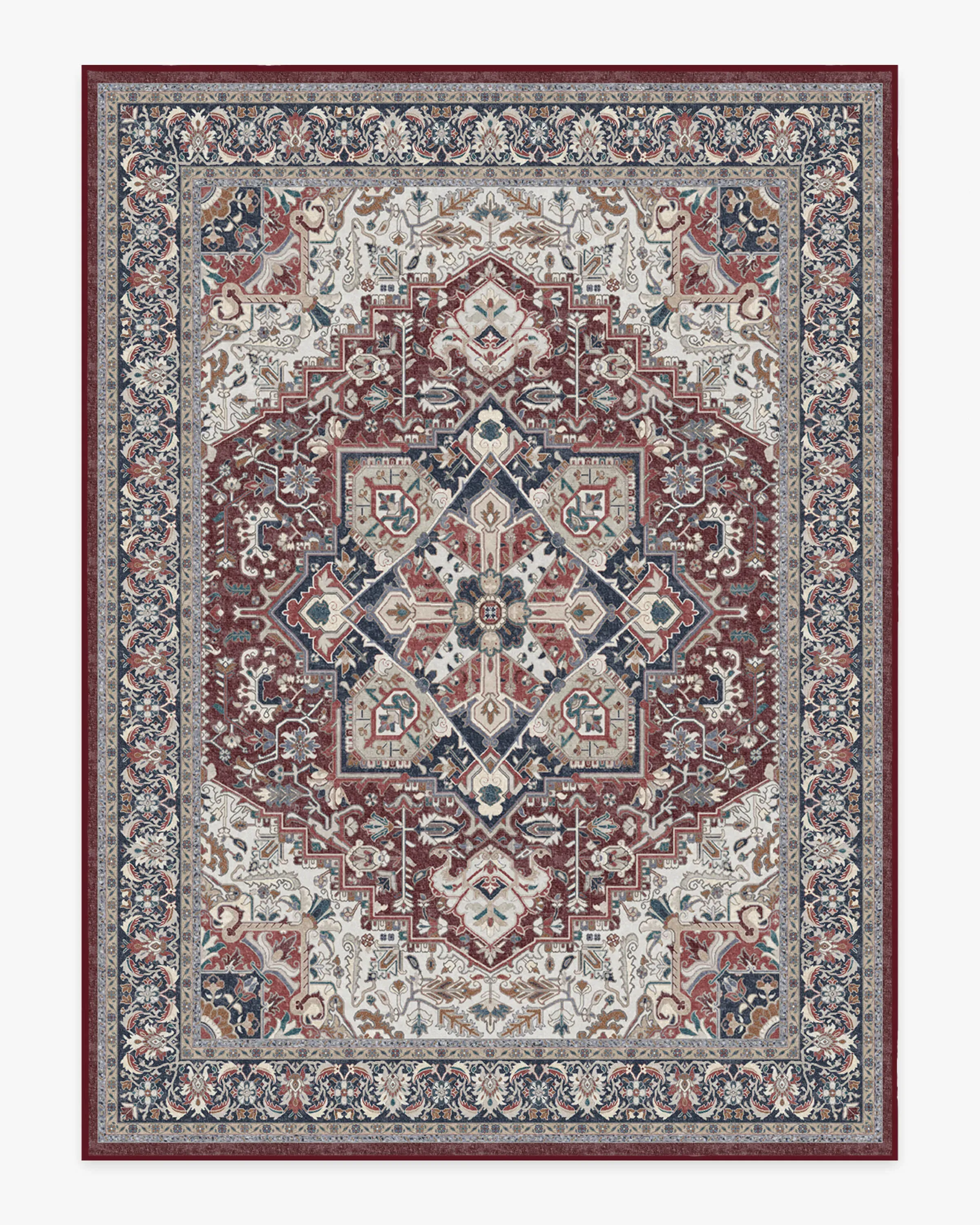 Area Rug Machine Washable - Red