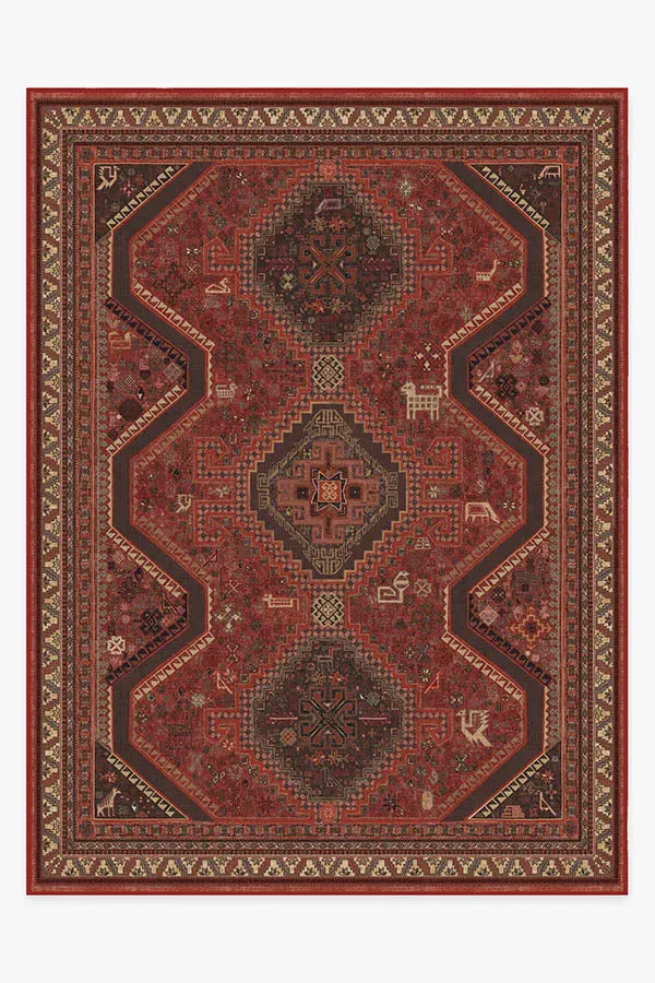 Area Rug Machine Washable - Red