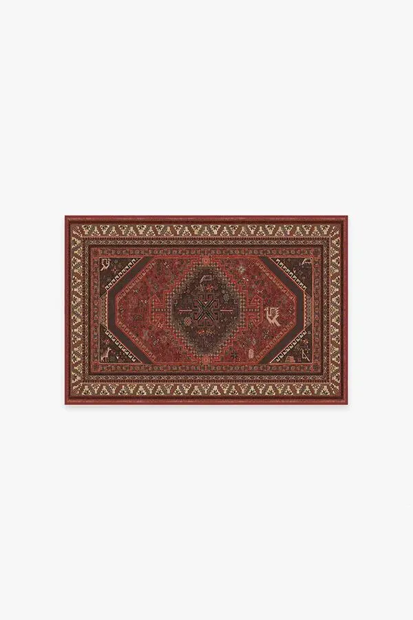 Area Rug Machine Washable - Red image