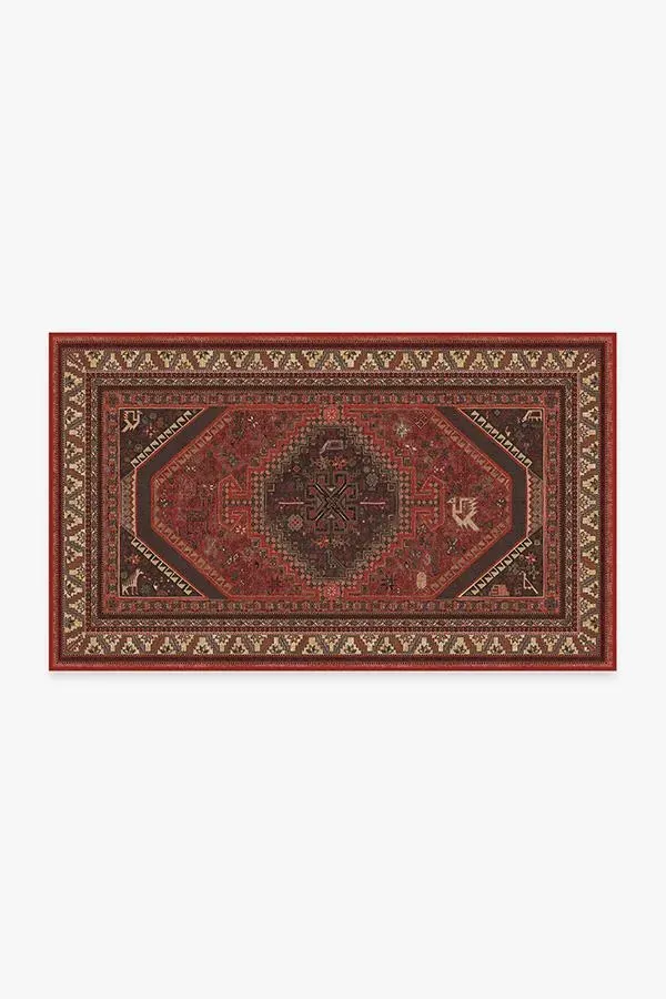 Area Rug Machine Washable - Red