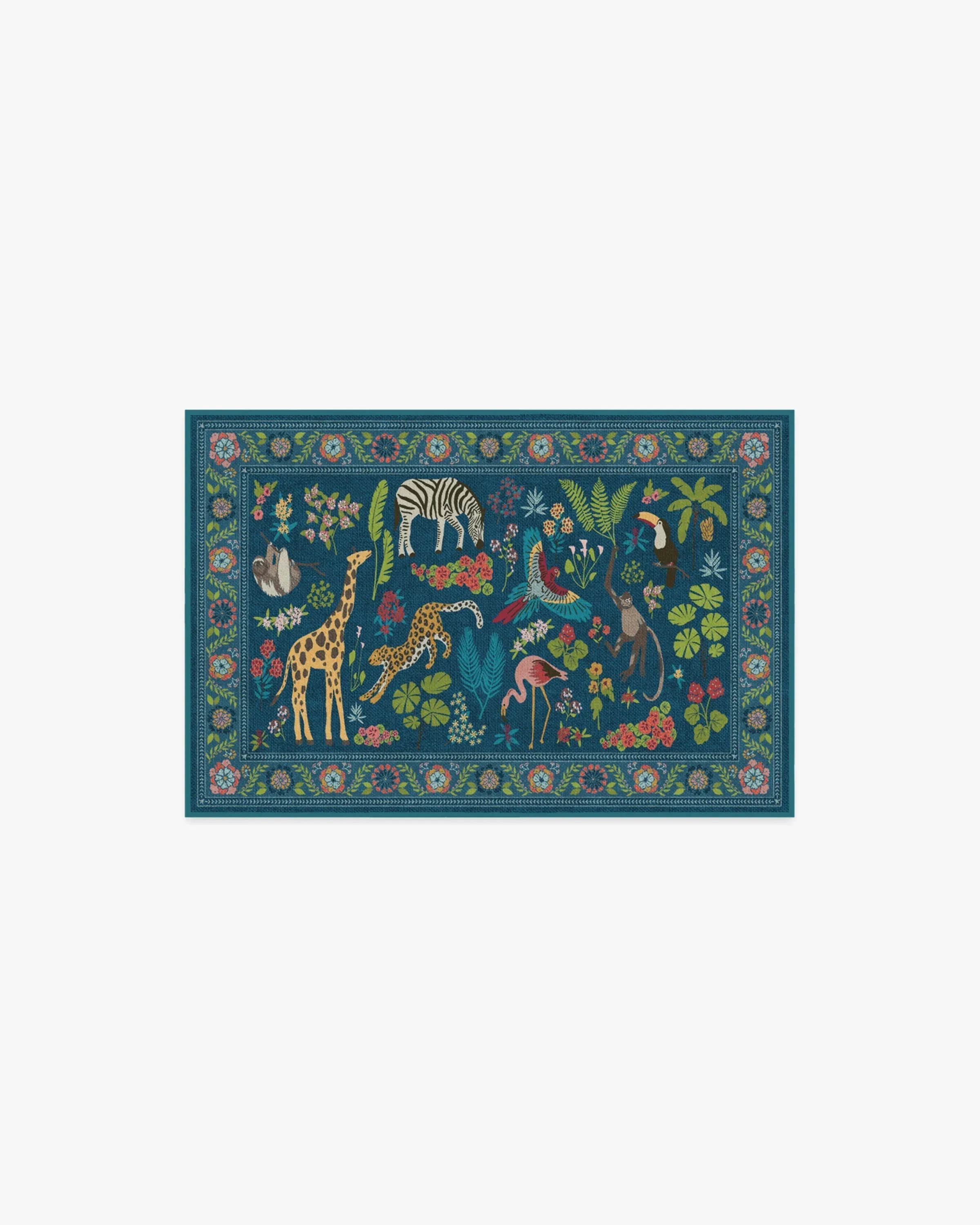 Area Rug Machine Washable - Royal Blue image