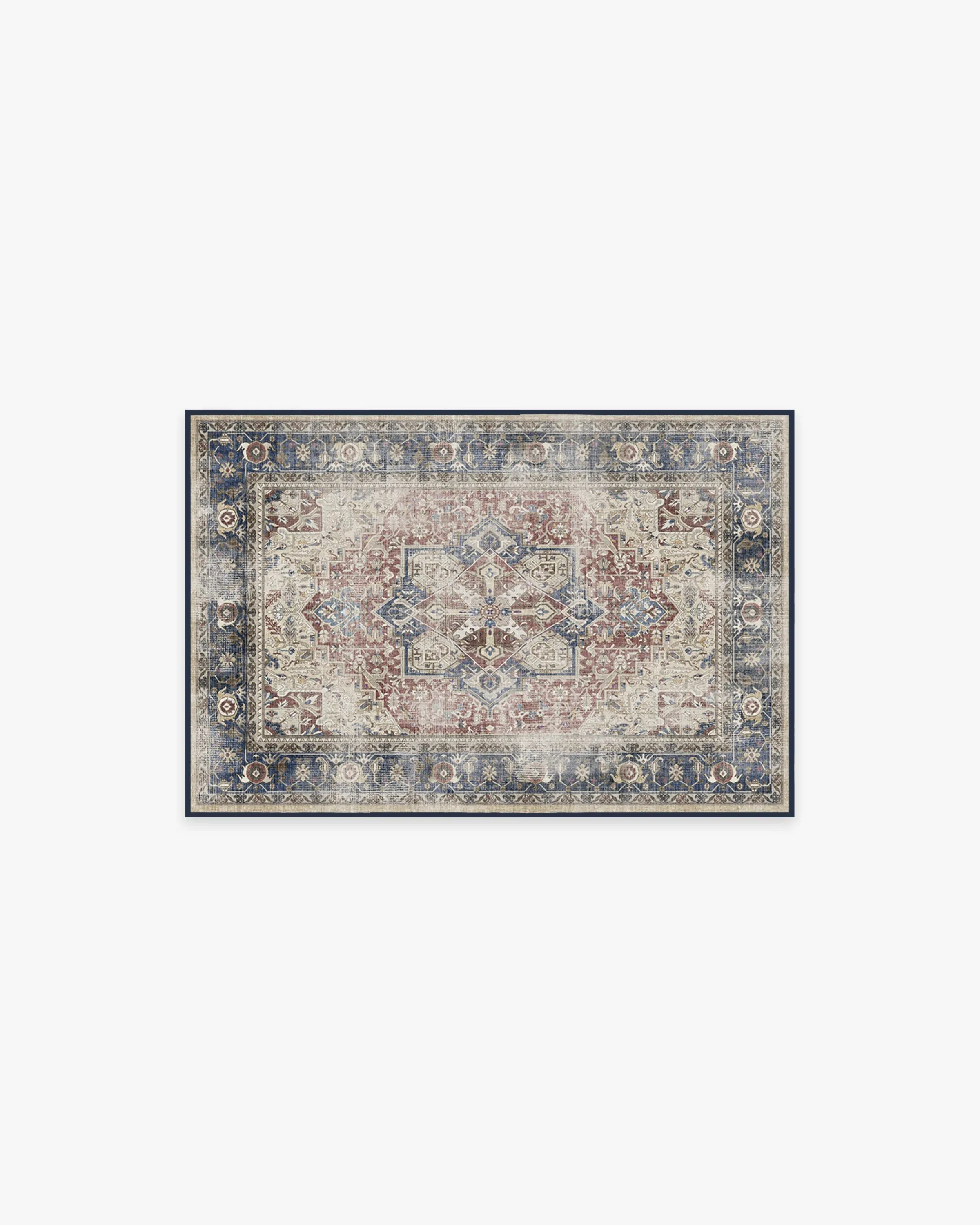 Area Rug Machine Washable - Royal Blue, Chenille image