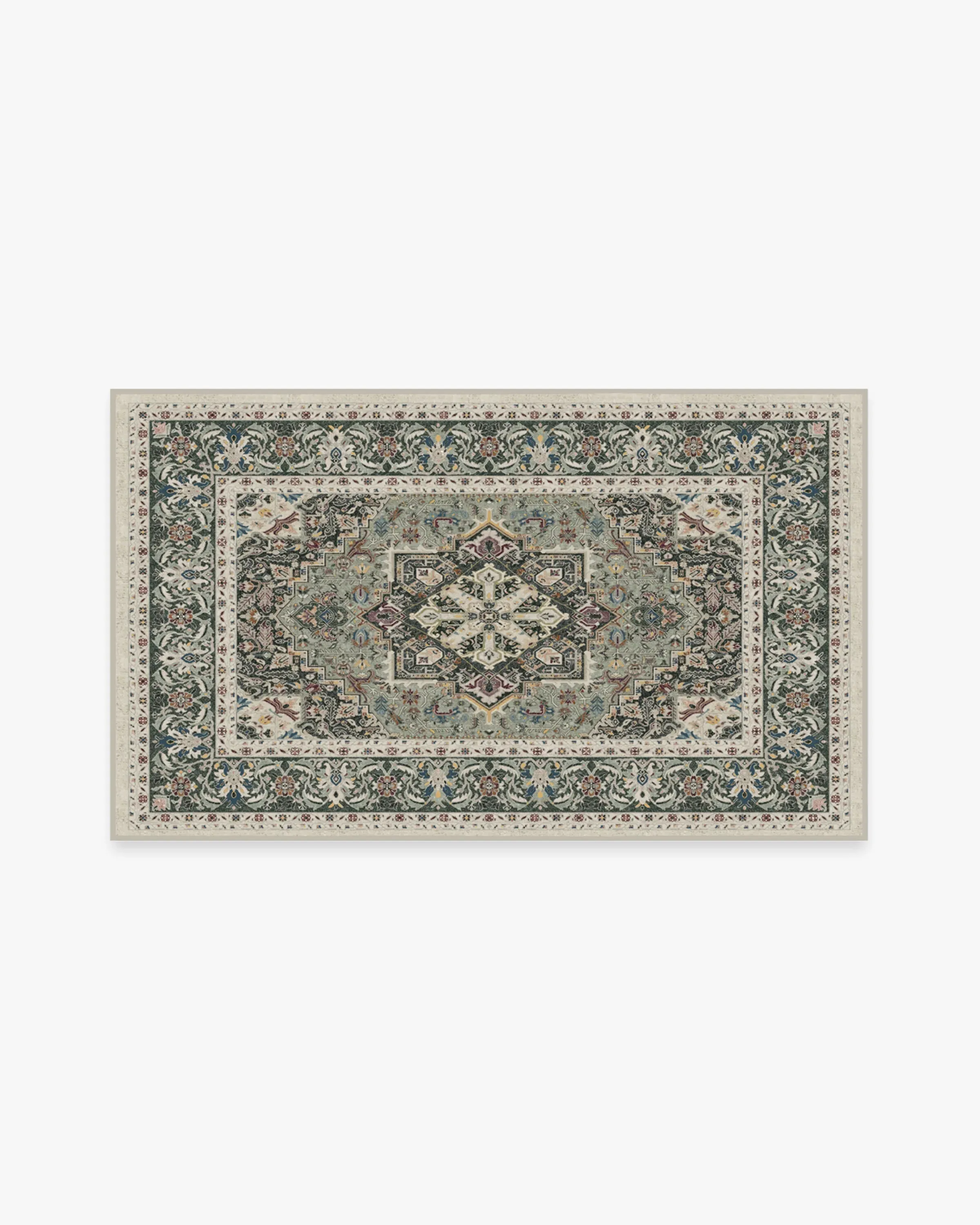 Area Rug Machine Washable - Sage, Chenille