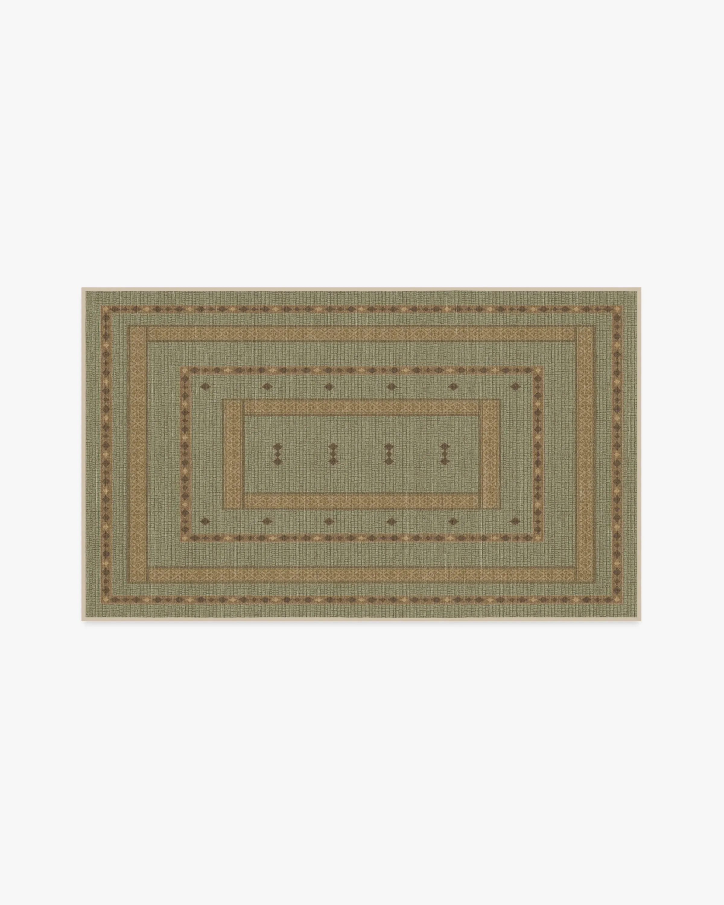 Area Rug Machine Washable - Sage Green