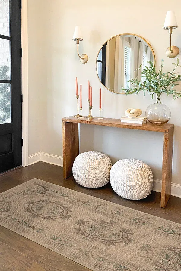Area Rug Machine Washable - Sage, Polyester