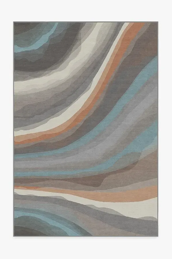 Area Rug Machine Washable - Sandstone Flatwoven